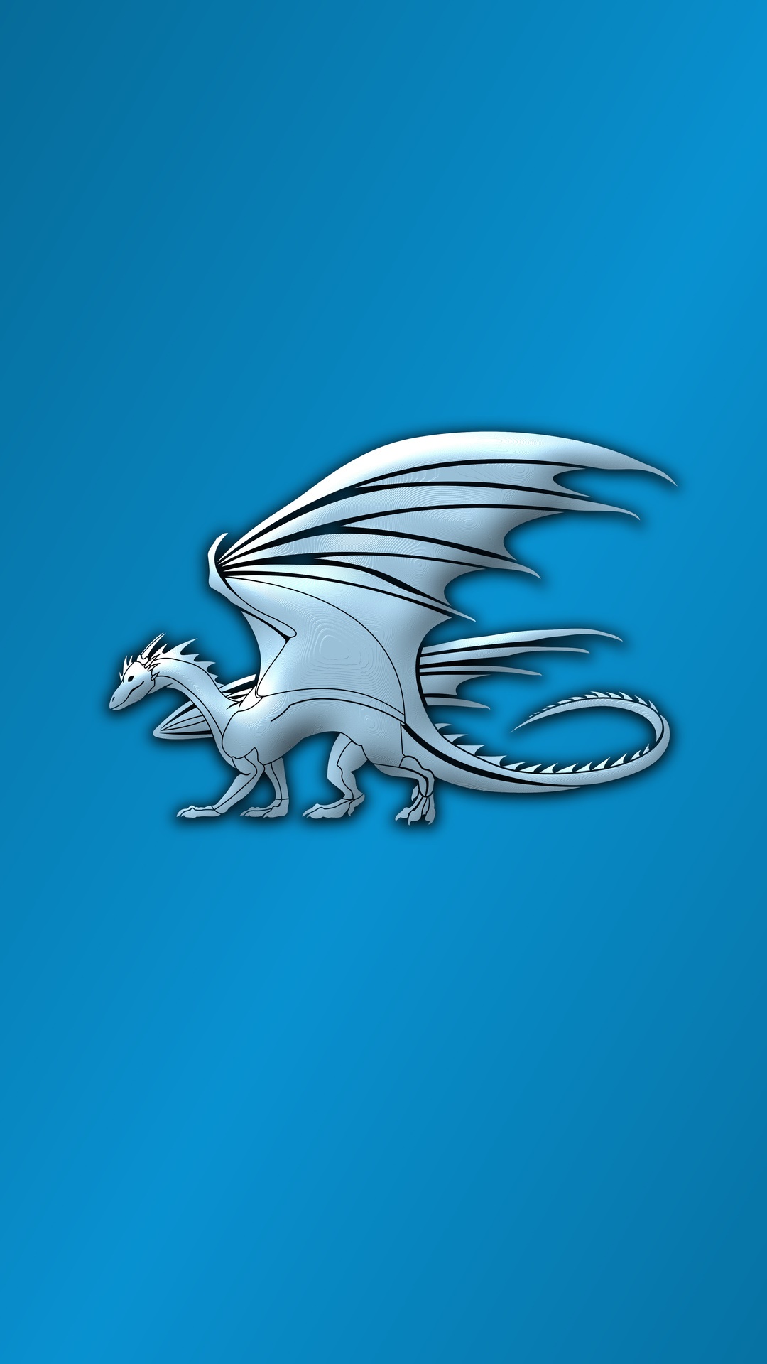 Minimalist Dragon Artwork HD Phone Wallpaper