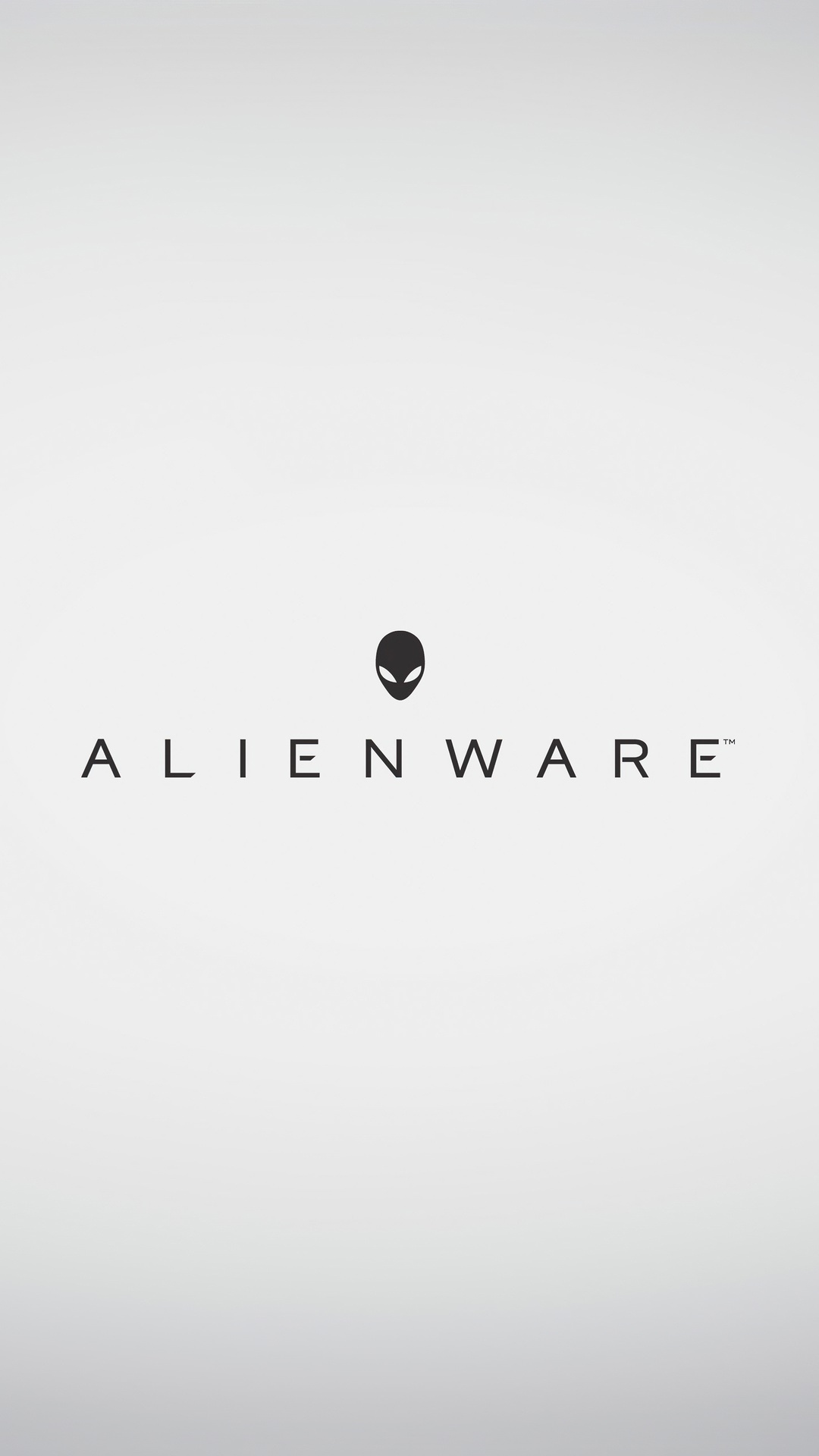 Alienware logo on a white background HD Phone Wallpaper