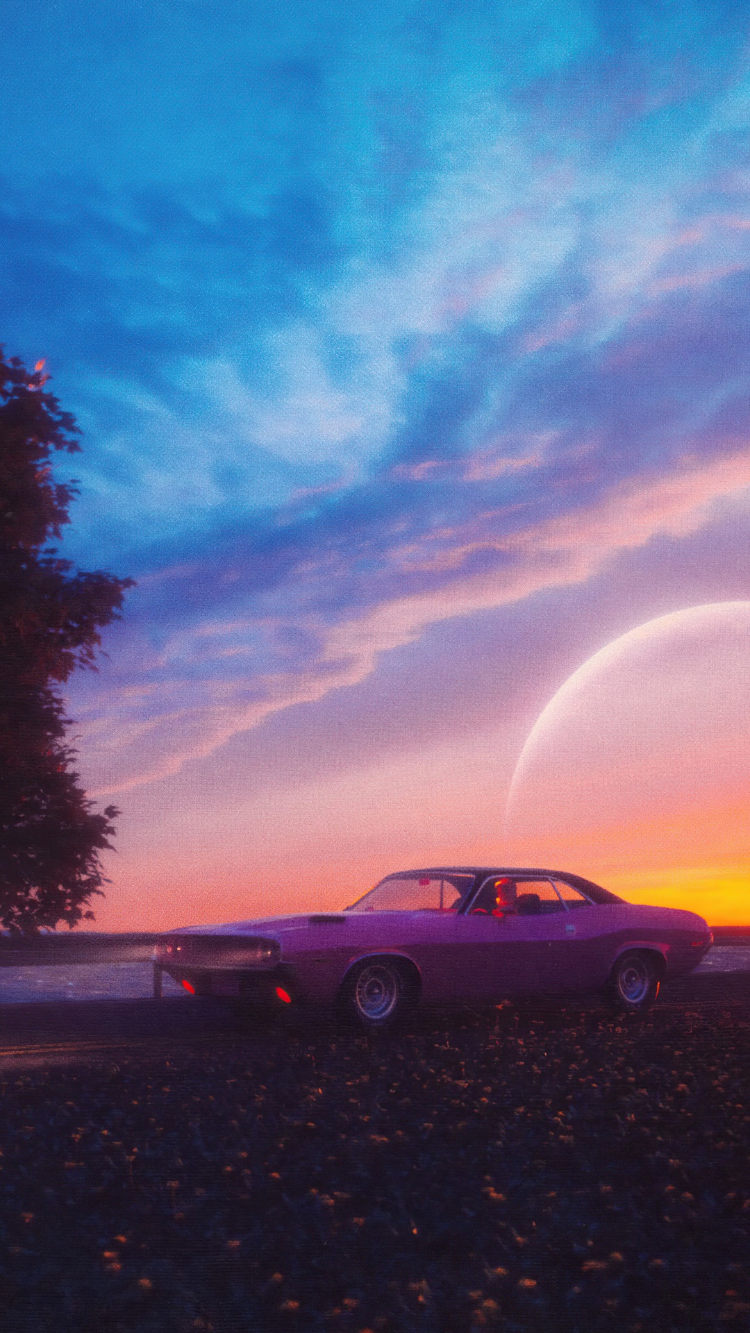 Outrun Artwork 4K HD Phone Wallpaper
