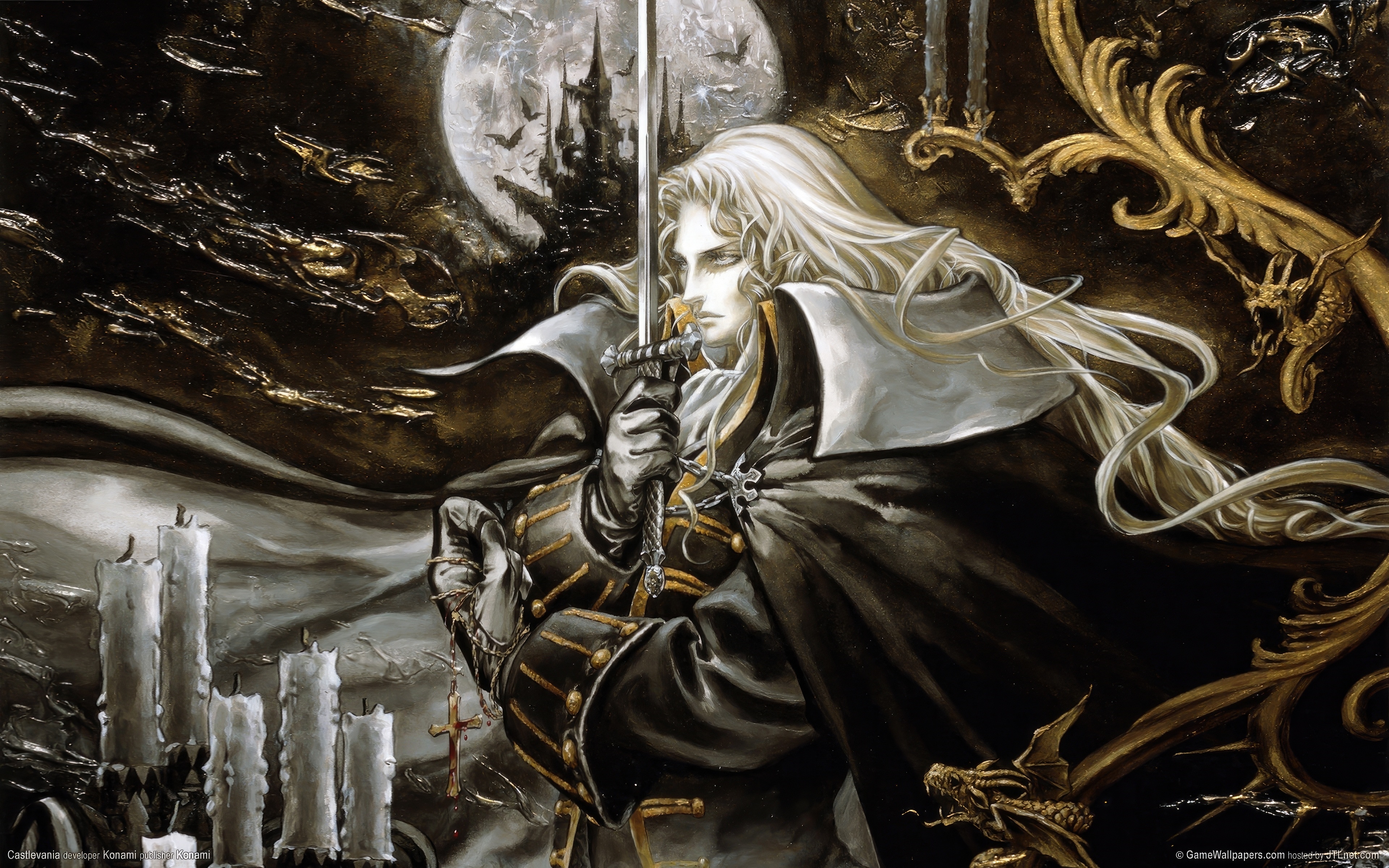 Alucard Tepes with Sword in Castlevania HD Wallpaper