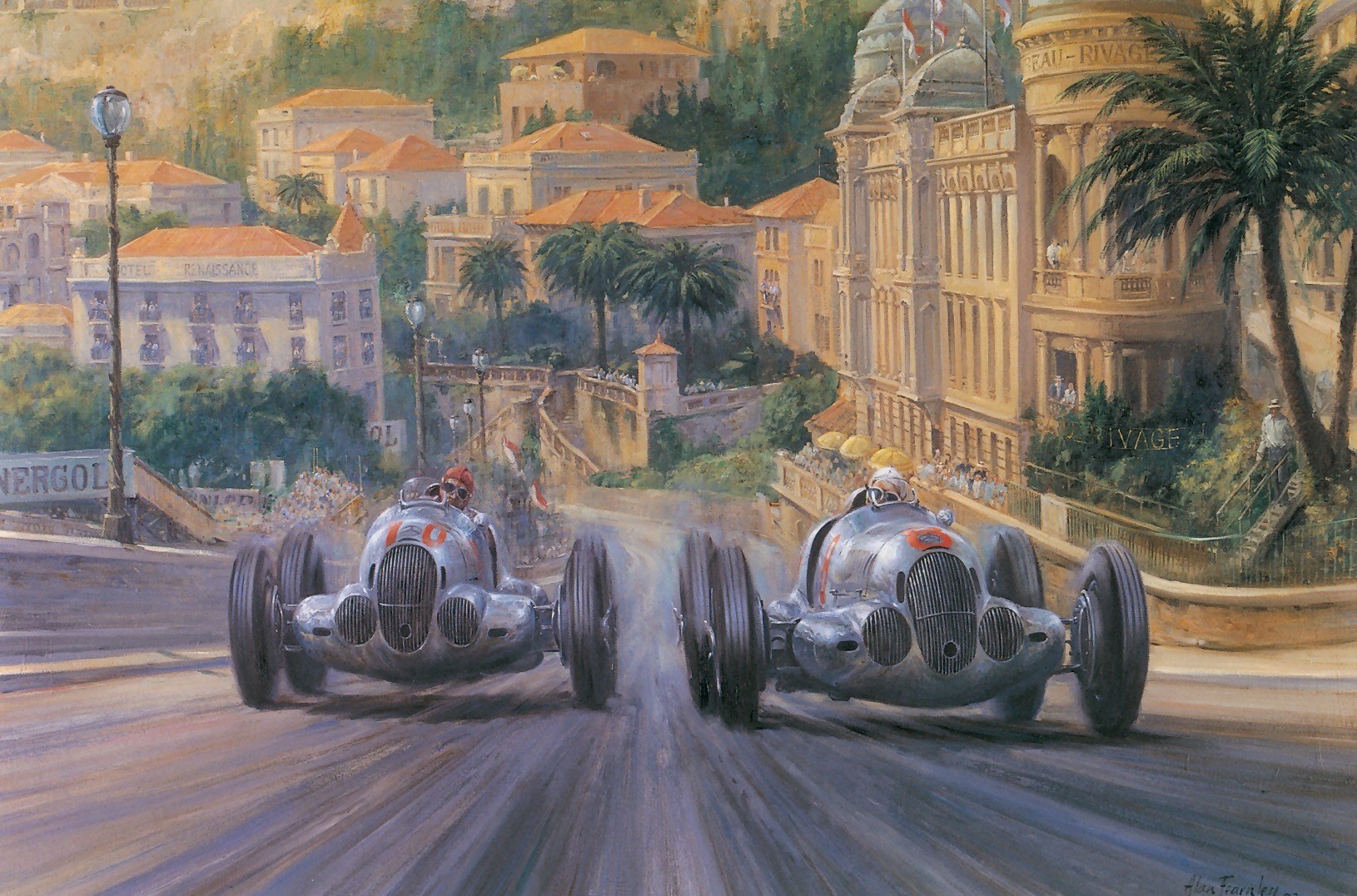 1937 Mercedes-Benz W 125 race cars in Monaco HD Wallpaper
