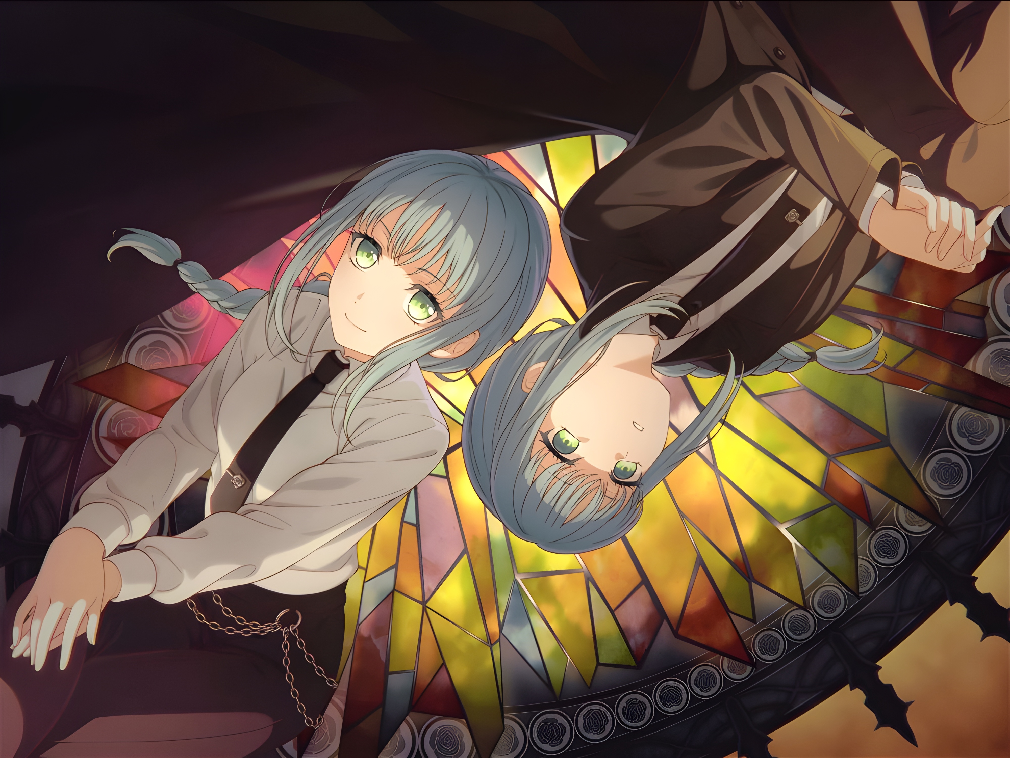 Hikawa Sayo and Makima in BanG Dream! and Chainsaw Man crossover HD Wallpaper