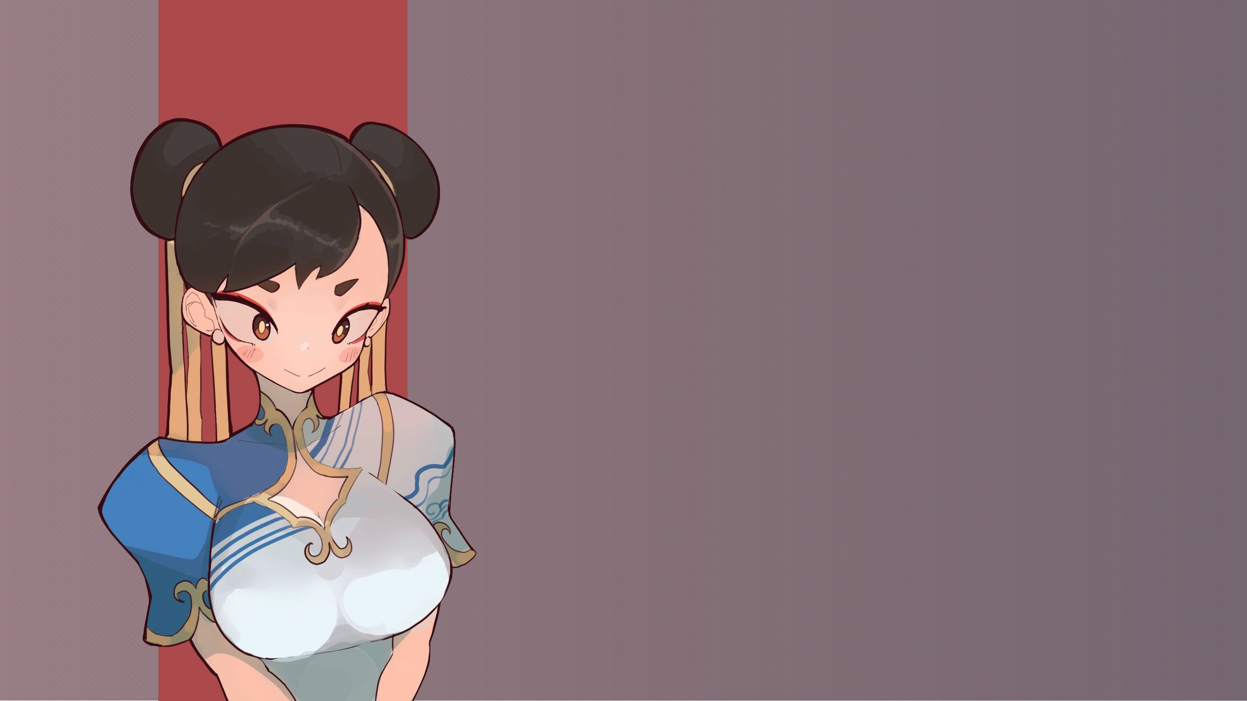 Chun-Li from Street Fighter VI in chibi style HD Wallpaper