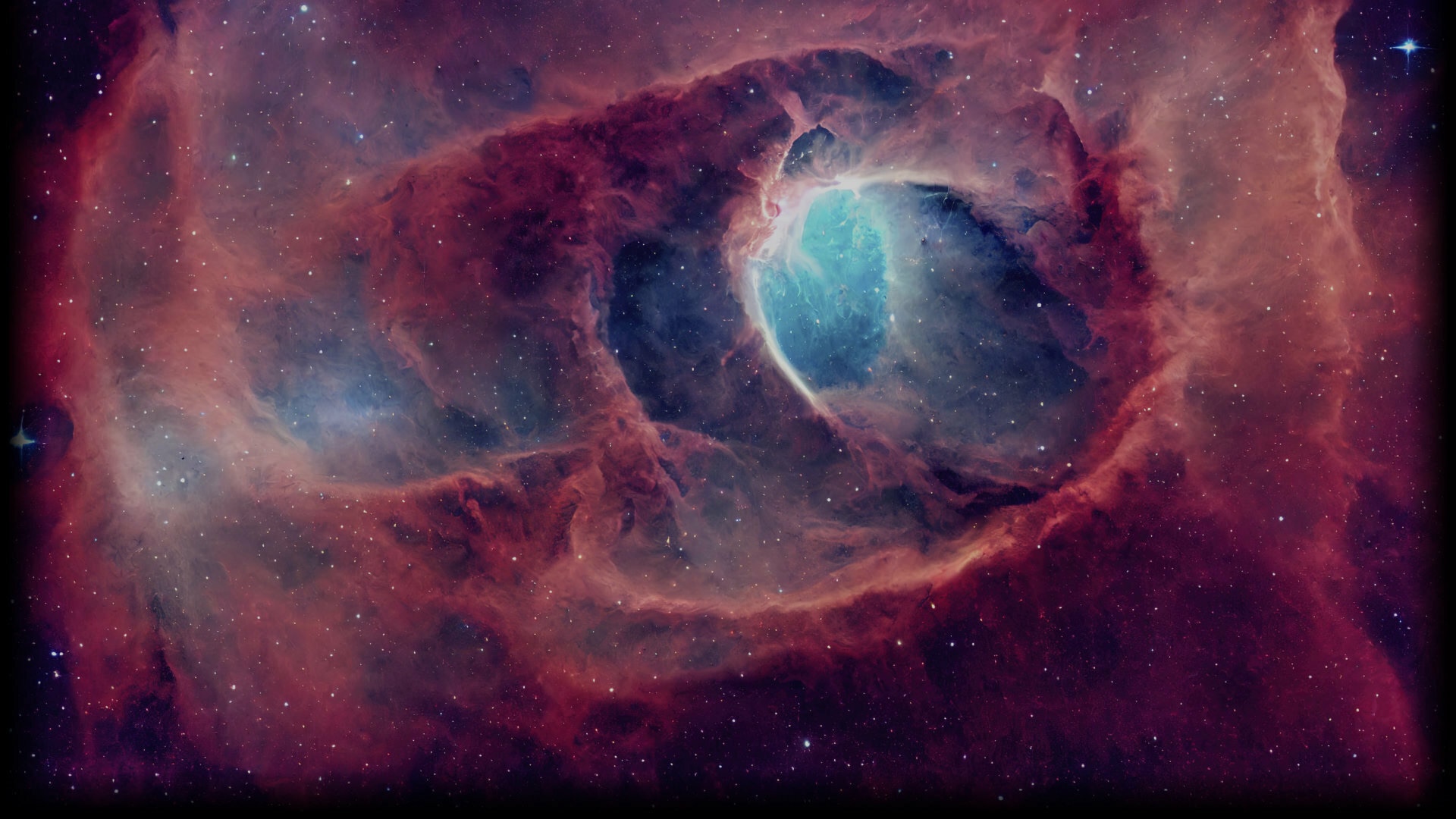 Nebula with stars and clouds in space HD Wallpaper