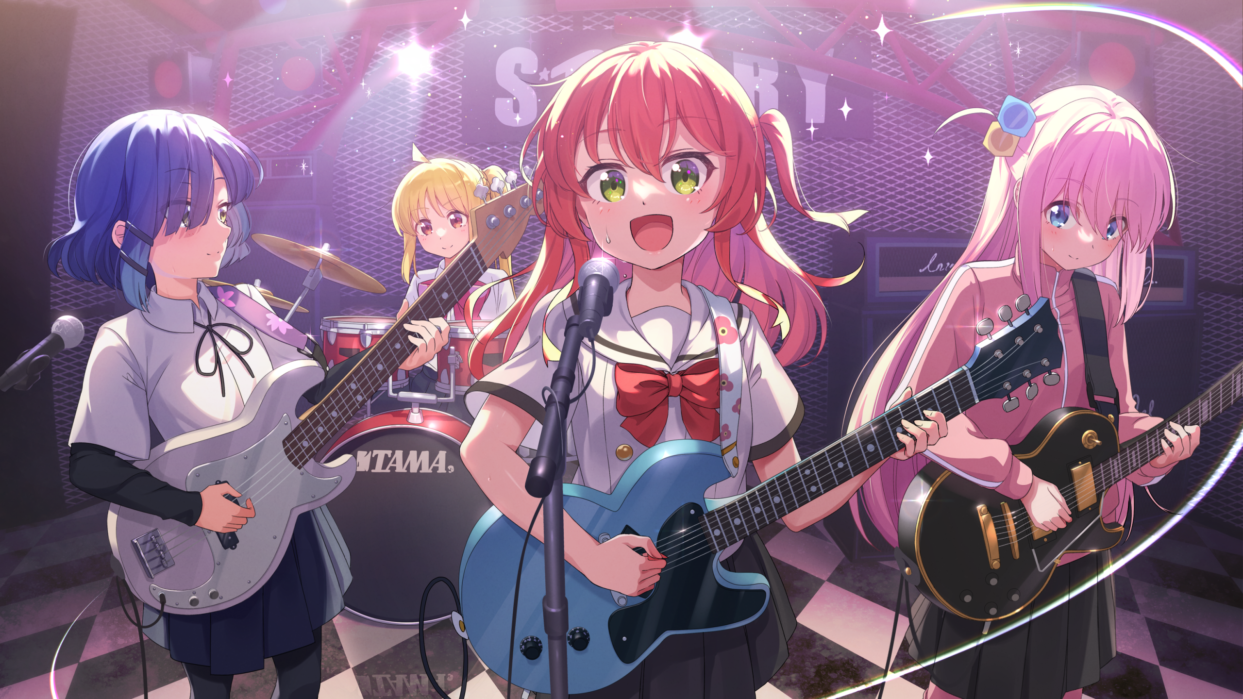 BOCCHI THE ROCK! Band Performing Live HD Wallpaper