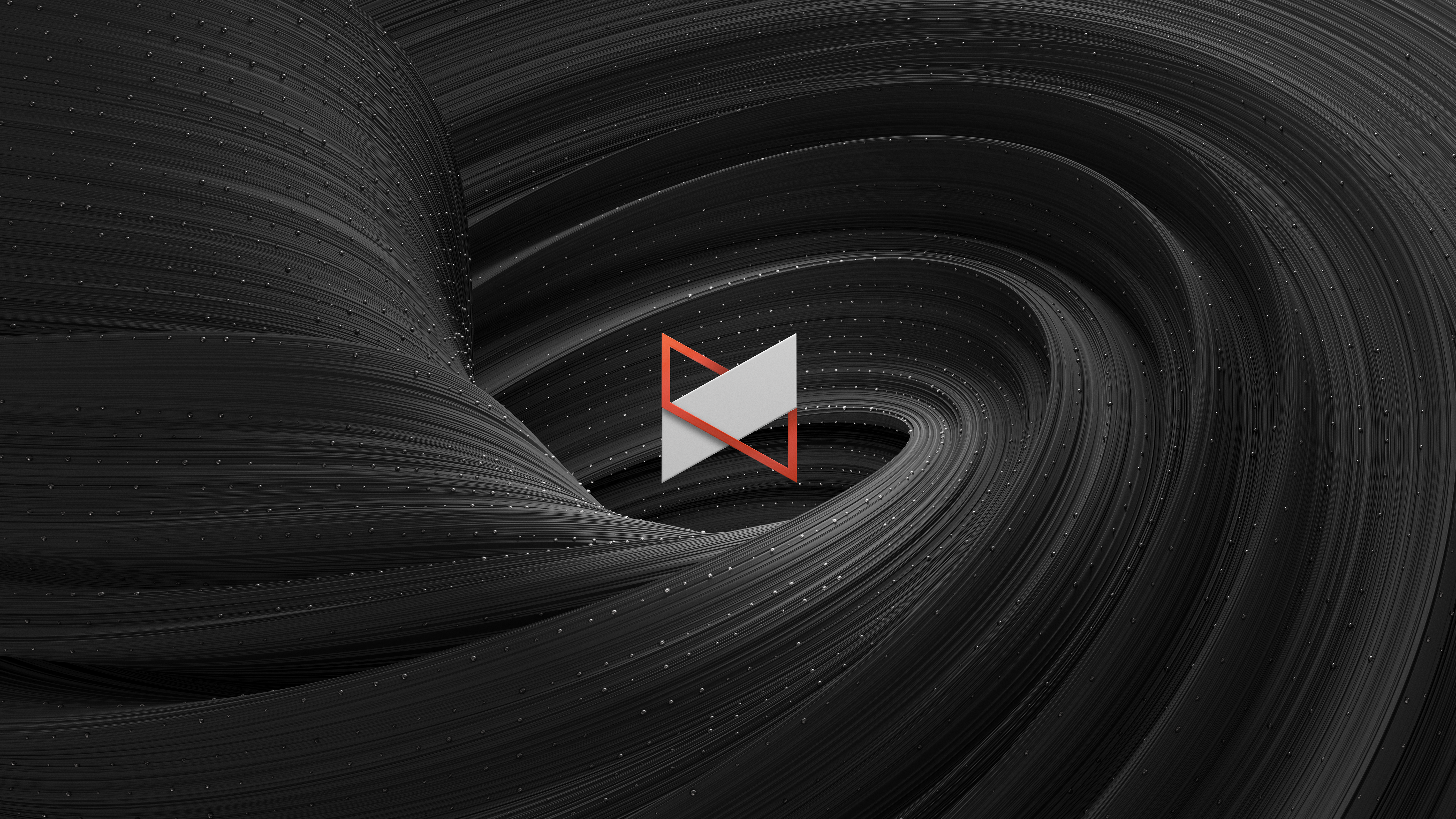 4K MKBHD Logo on Black Swirling Background HD Wallpaper