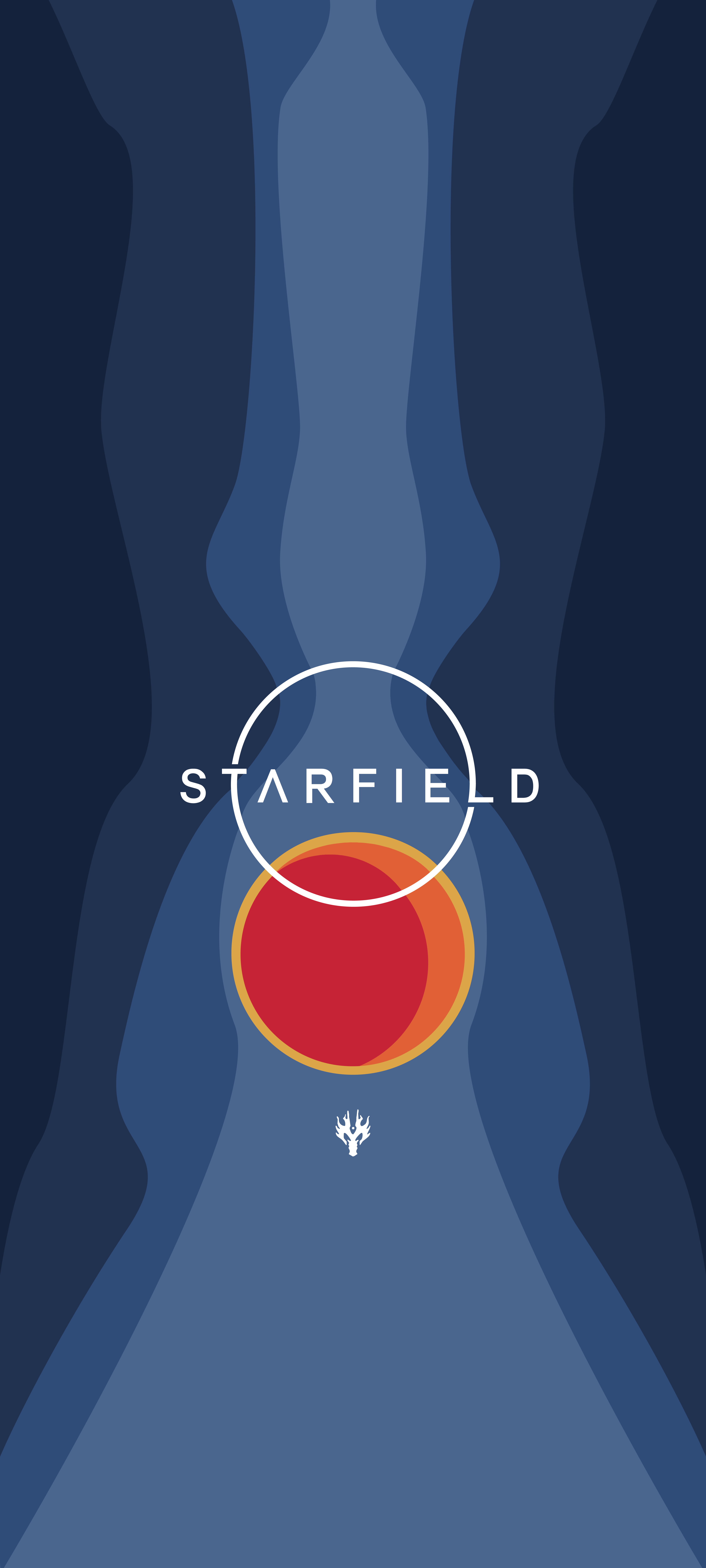 4K Starfield digital art with blue background HD Phone Wallpaper