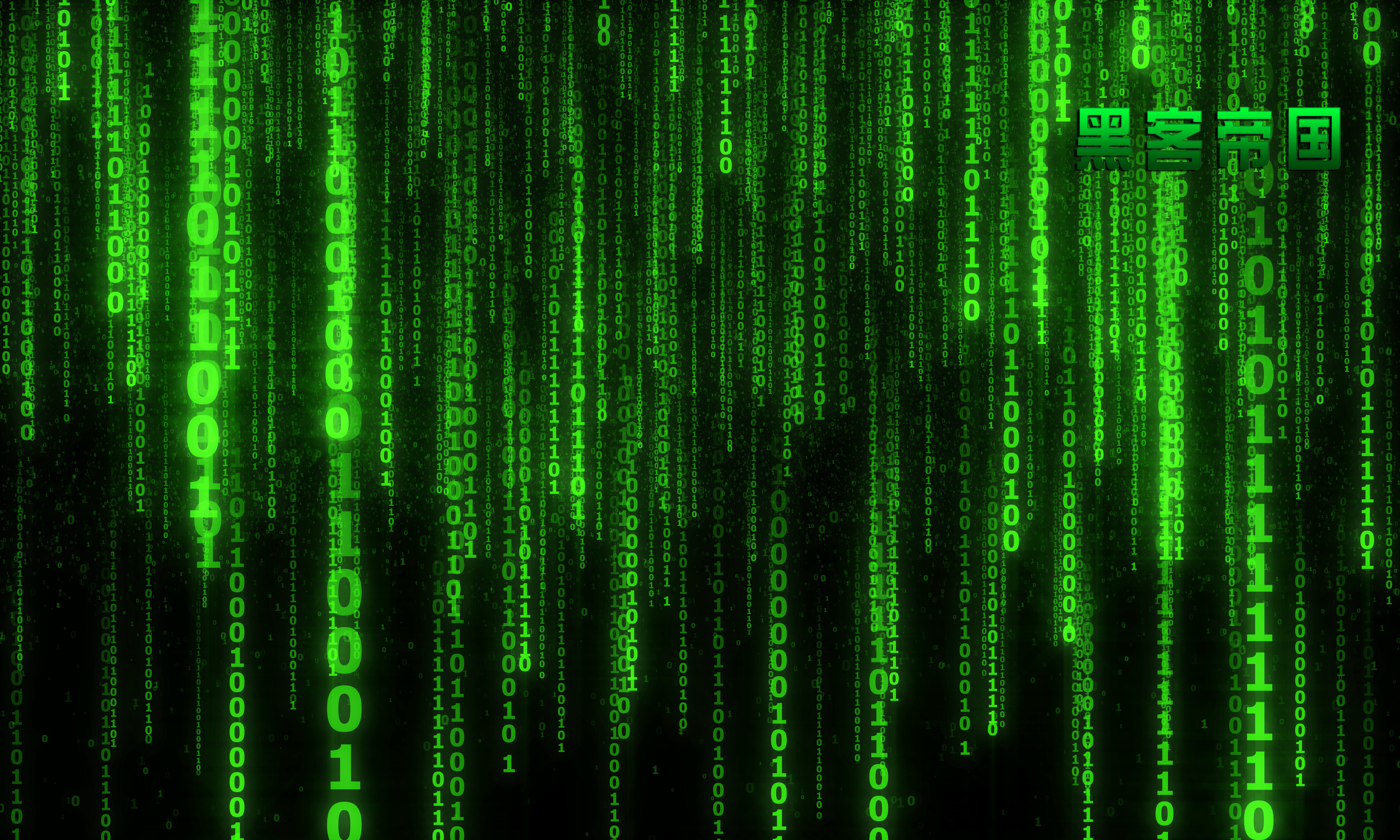 Green Matrix Code Pattern 4K HD Wallpaper