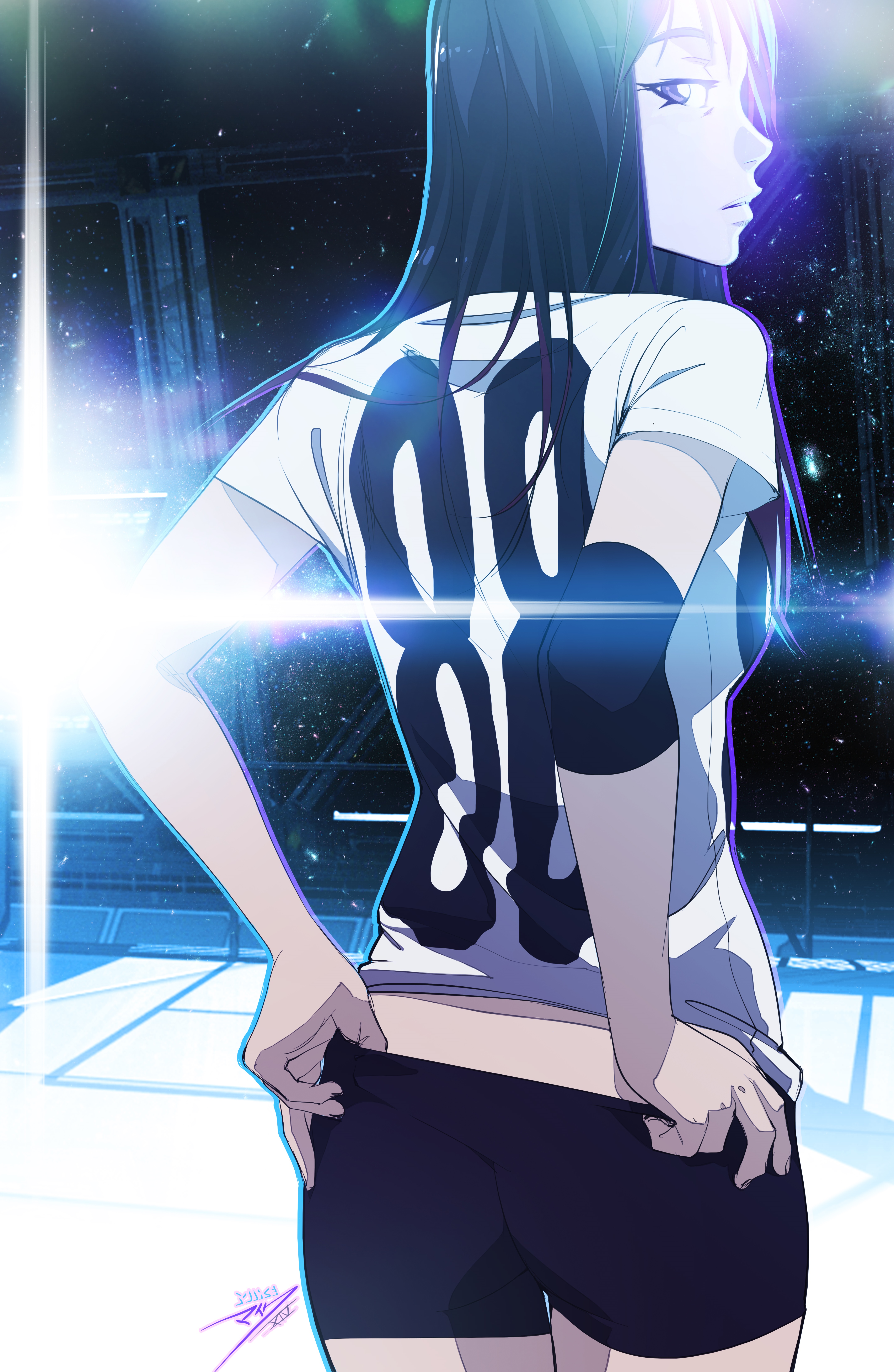 4K Anime Girl with Number 88 on Shirt HD Phone Wallpaper
