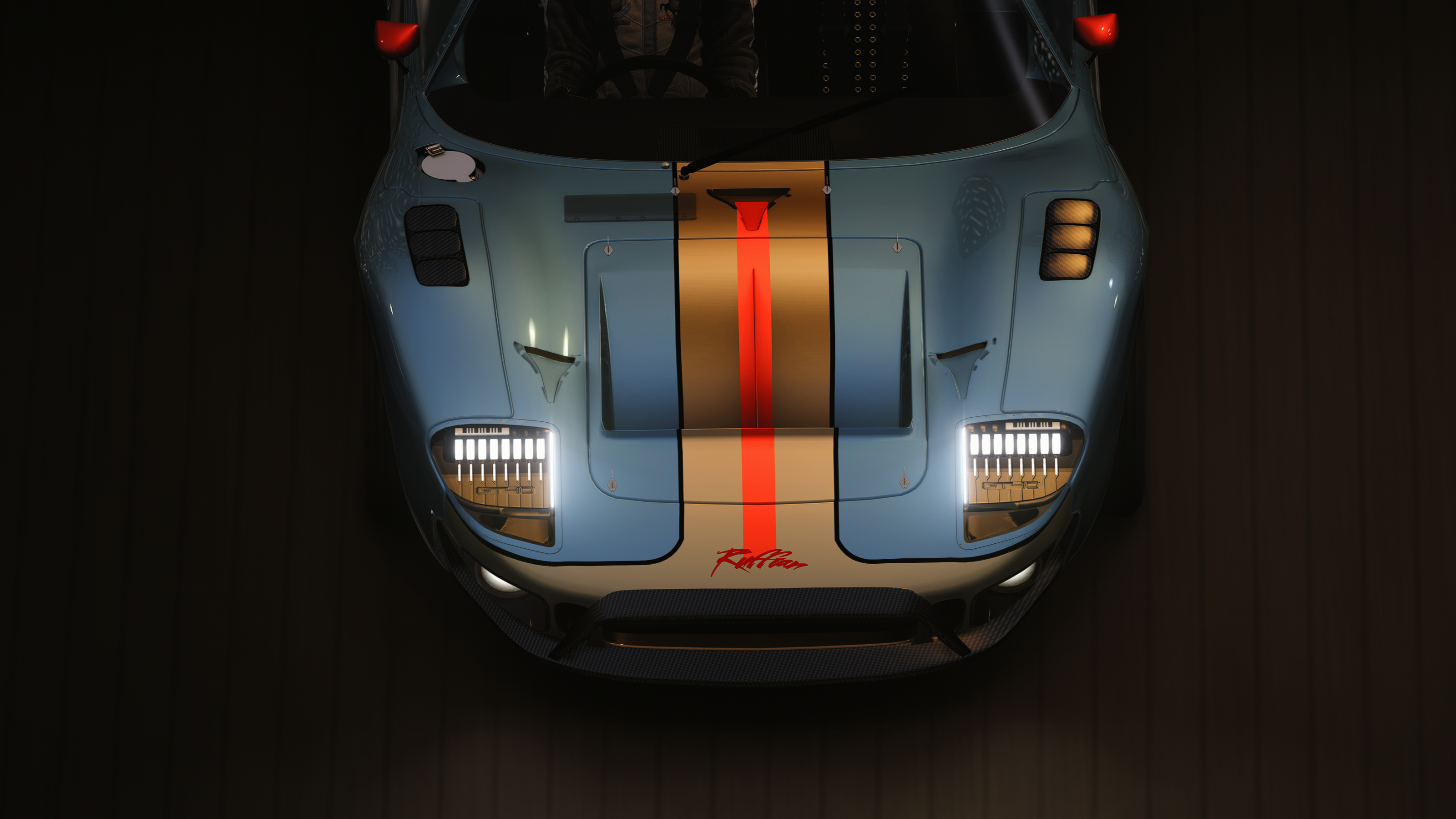 Ford GT40 Restomod with Racing Stripes HD Wallpaper