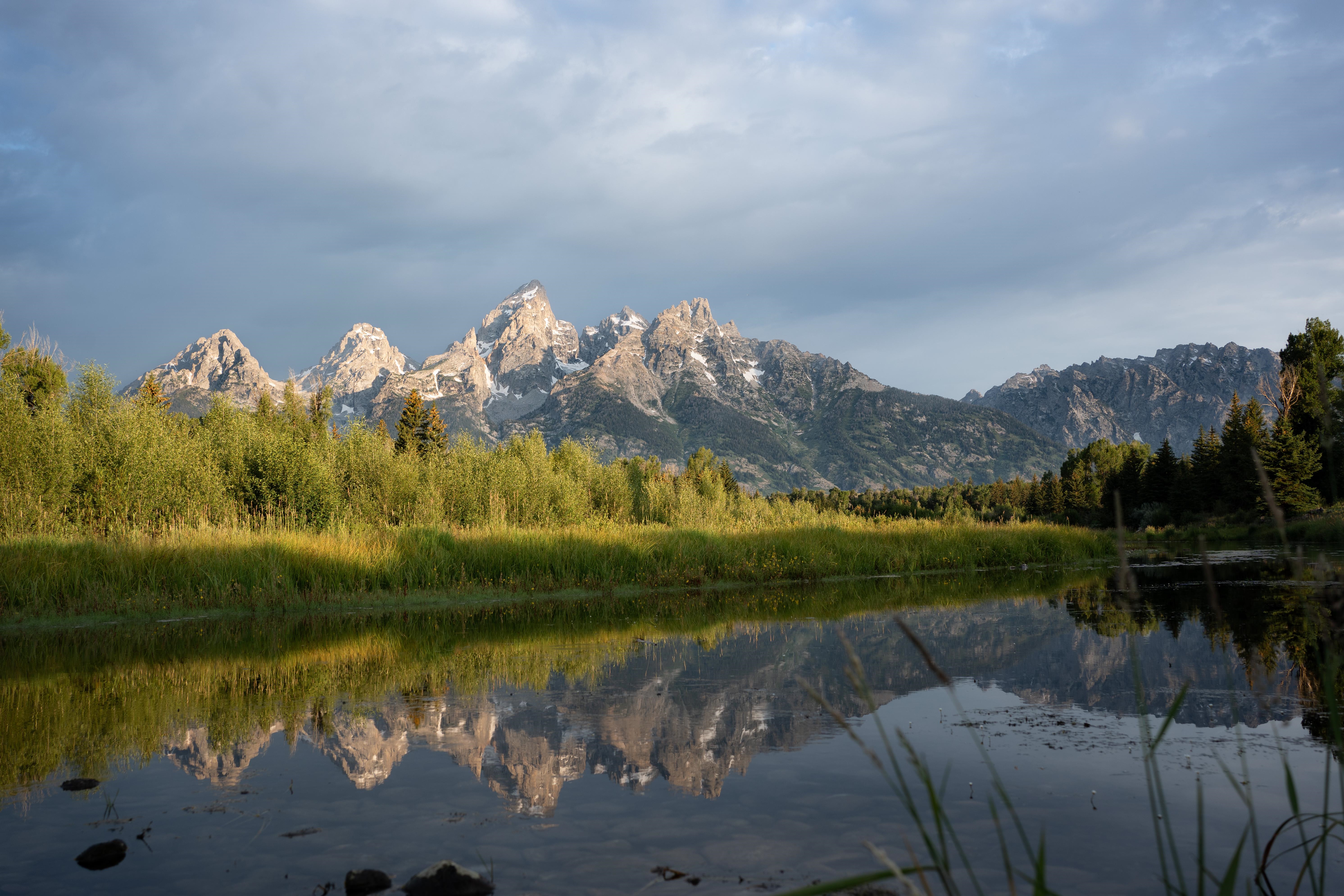 Grand Teton National Park Mountains Reflection HD Wallpaper