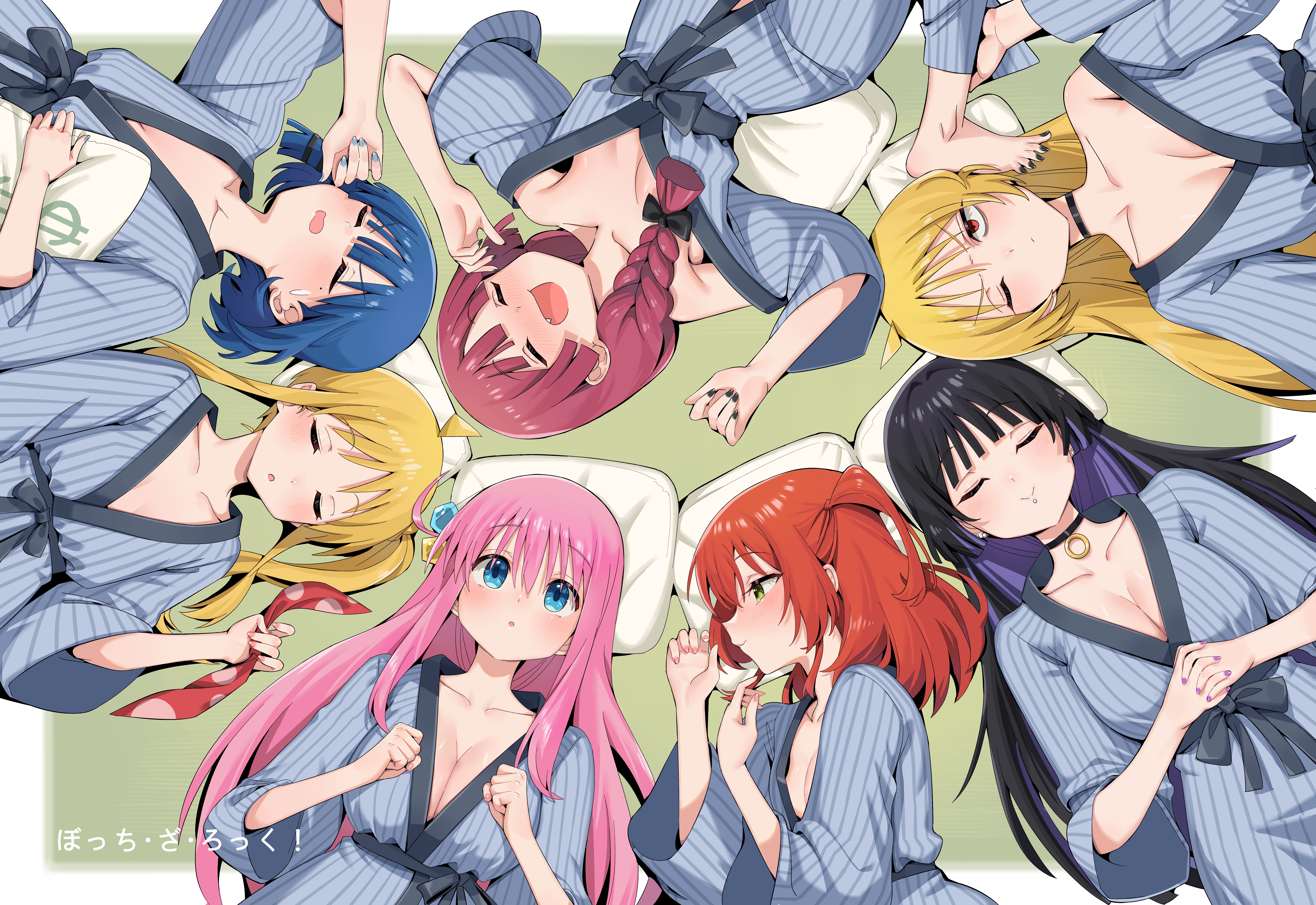 BOCCHI THE ROCK! characters lying down HD Wallpaper