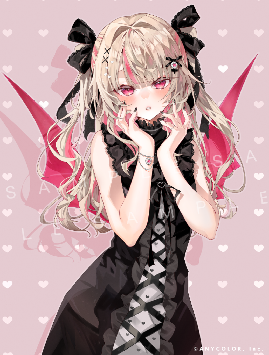 Makaino Ririmu with red eyes and wings HD Phone Wallpaper
