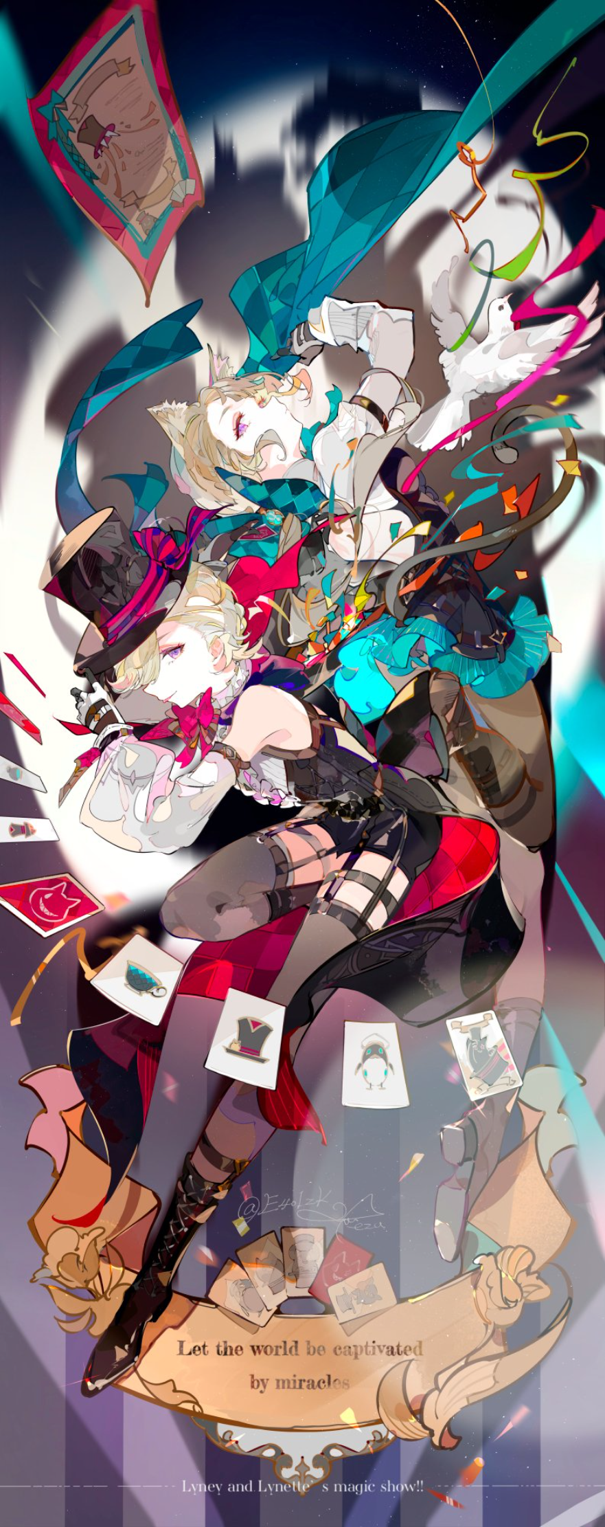 Lyney and Lynette's Magic Show Genshin Impact HD Phone Wallpaper