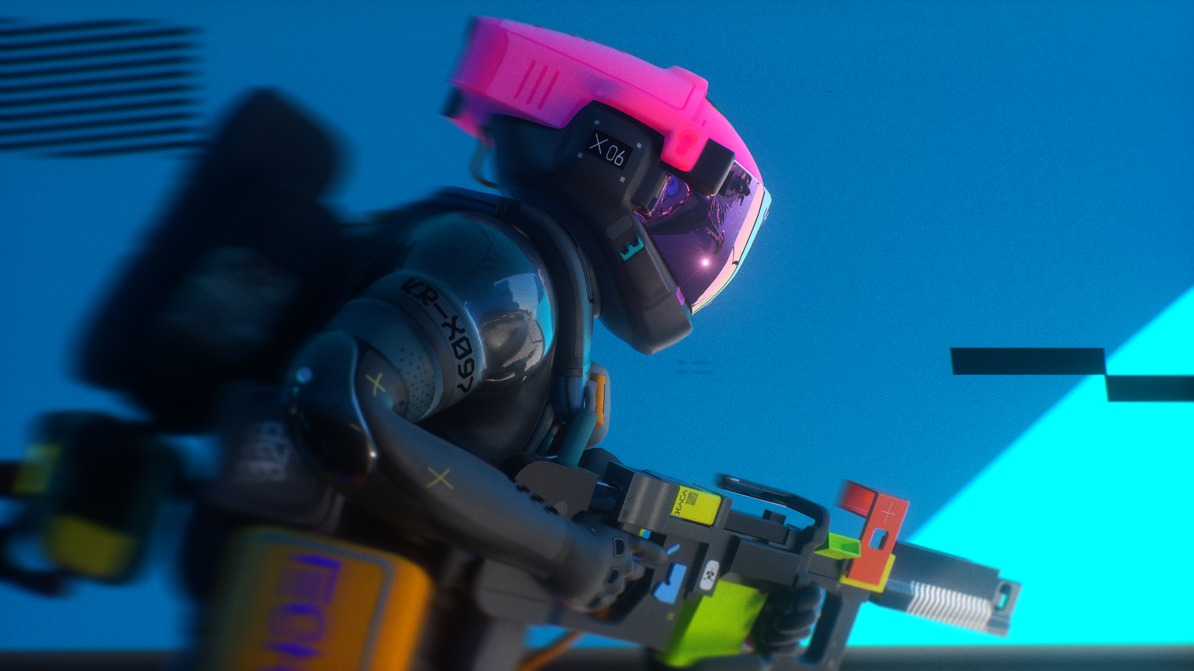 4K Soldier with Helmet and Gun HD Wallpaper