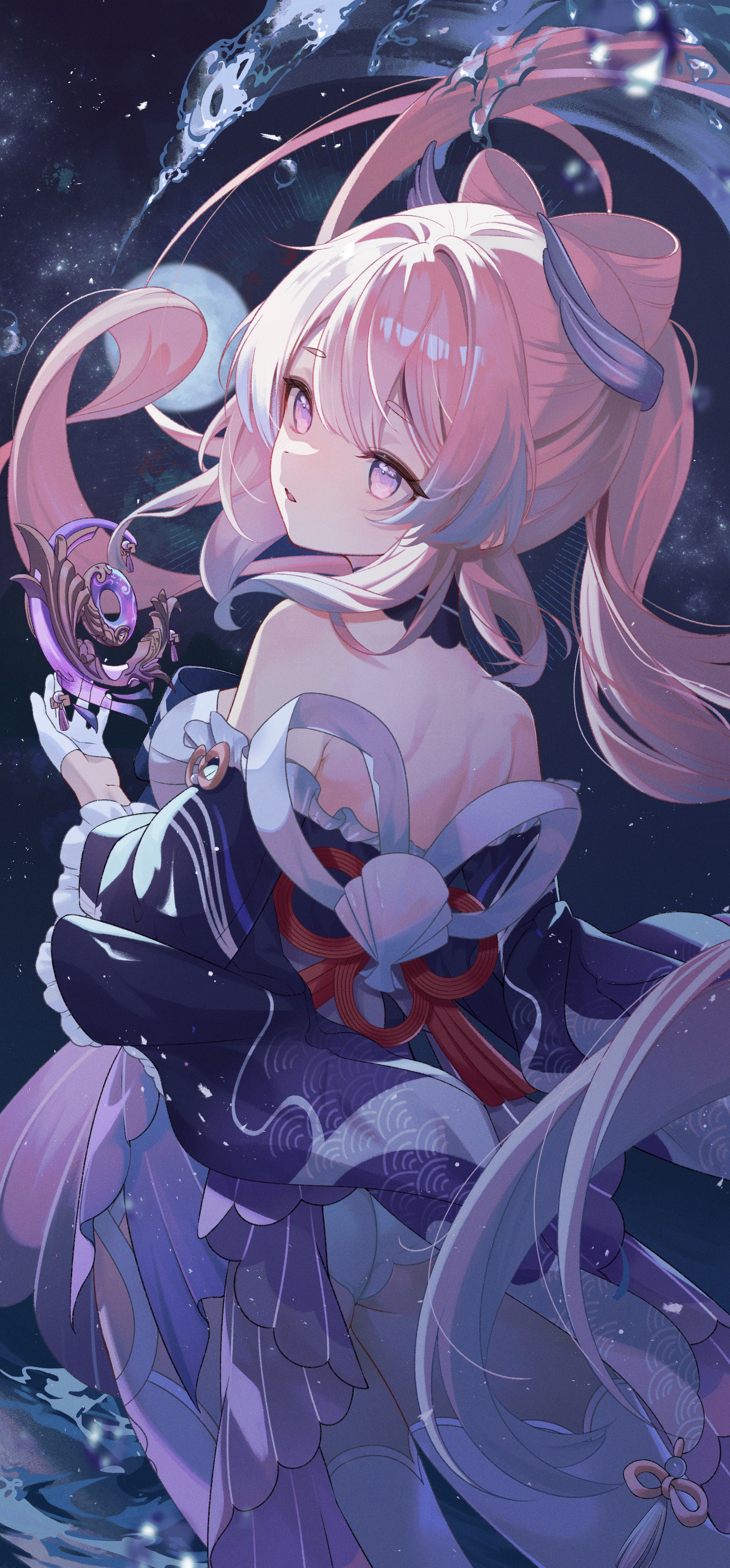 Sangonomiya Kokomi from Genshin Impact with gradient hair HD Phone Wallpaper