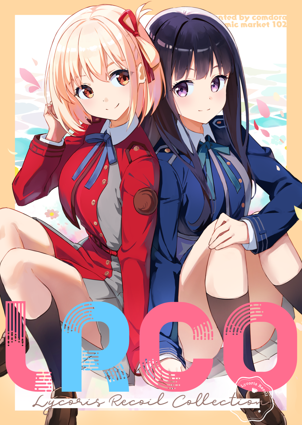 Lycoris Recoil Fan Art: Nishikigi Chisato and Inoue Takina HD Phone Wallpaper