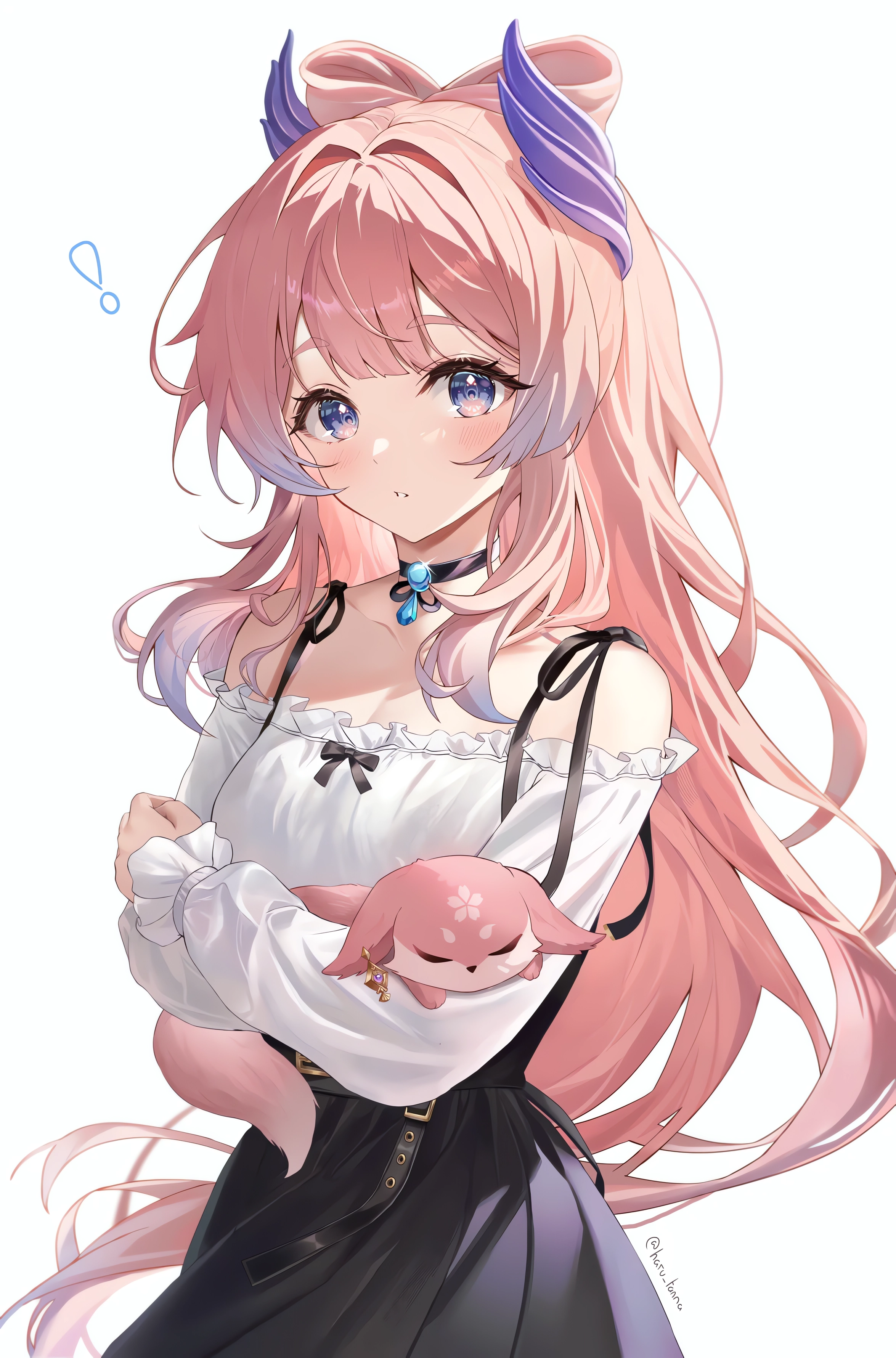 Sangonomiya Kokomi holding a pink creature HD Phone Wallpaper