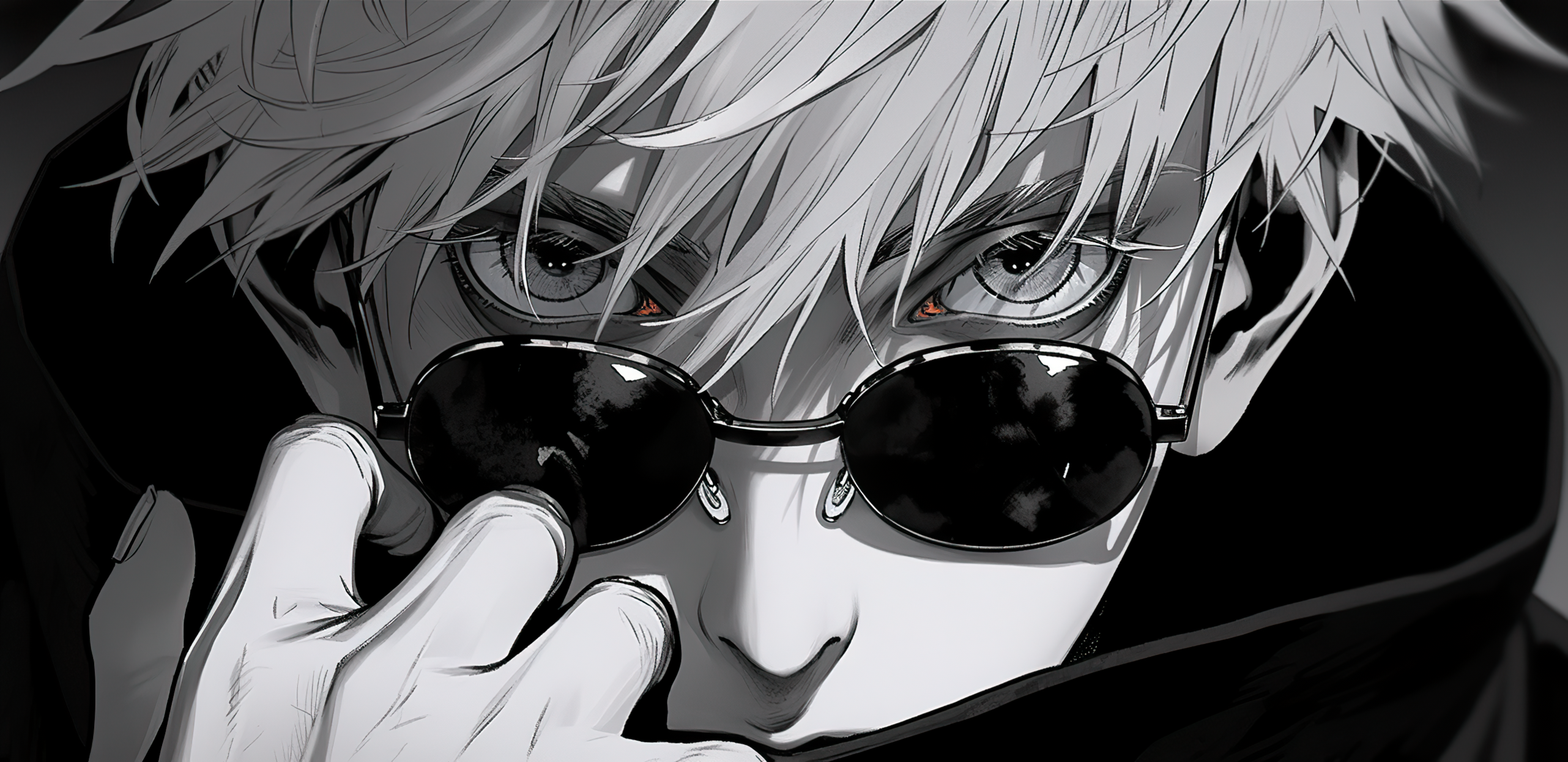 Satoru Gojo from Jujutsu Kaisen wearing sunglasses HD Wallpaper