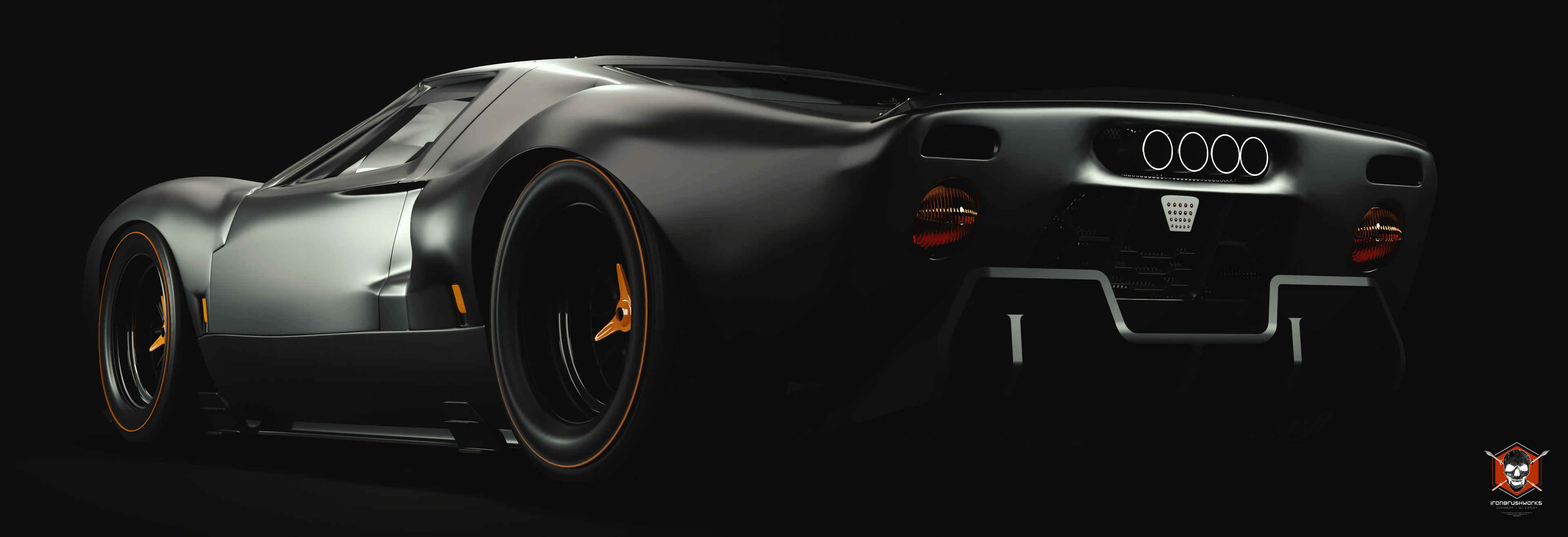 4K Ford GT40 rear view HD Wallpaper