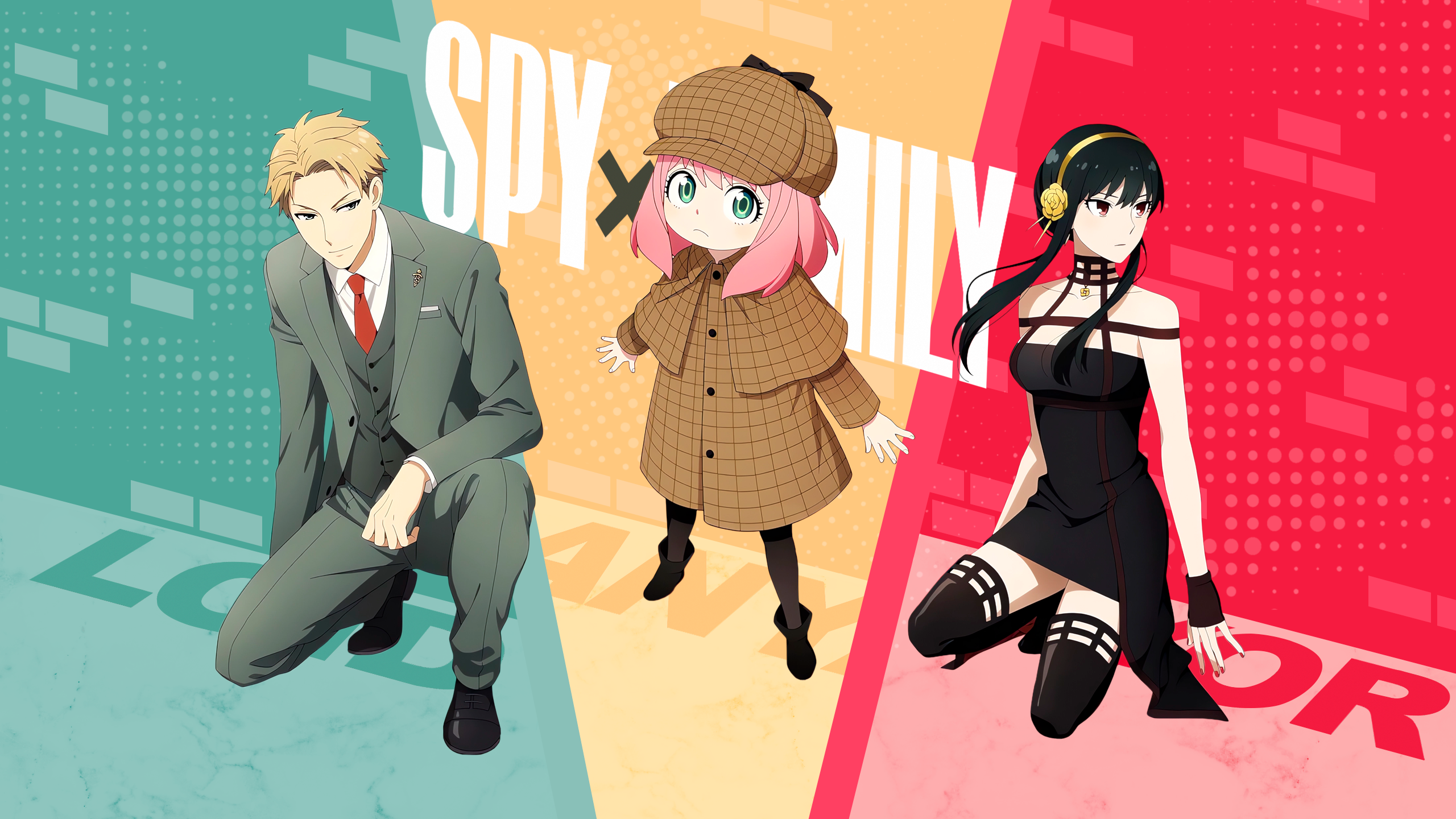 Spy x Family characters Loid, Anya, and Yor HD Wallpaper