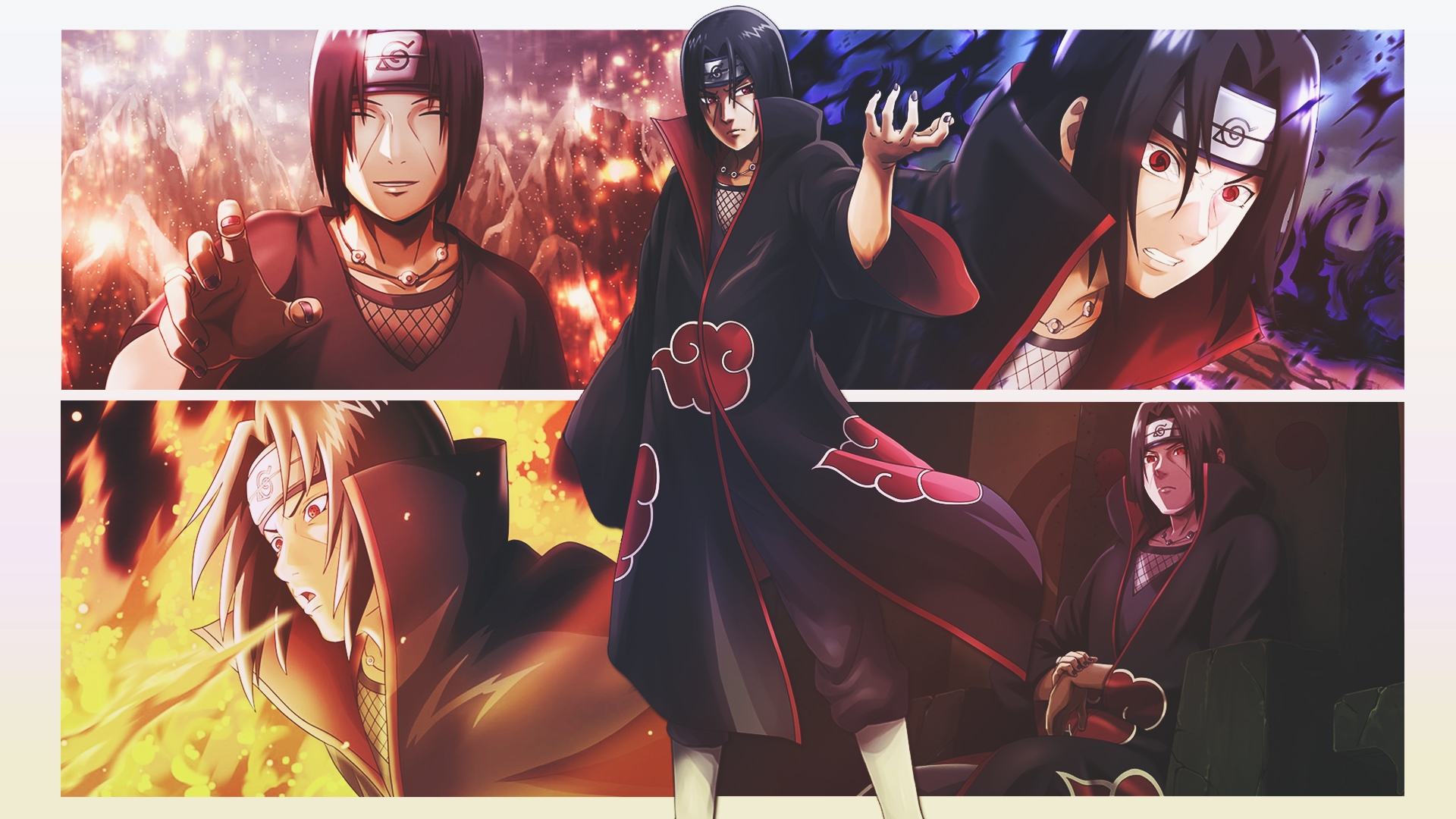 Uchiha Itachi Collage from Naruto HD Wallpaper