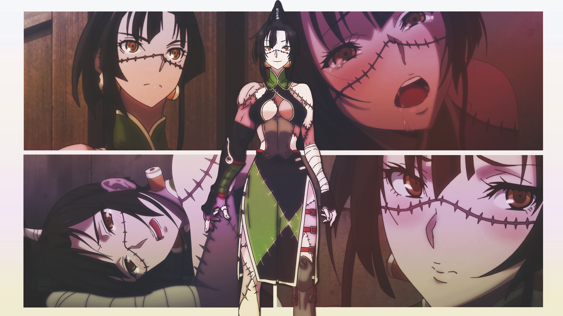 Monster Musume no Oisha-san Anime Character Collage HD Wallpaper