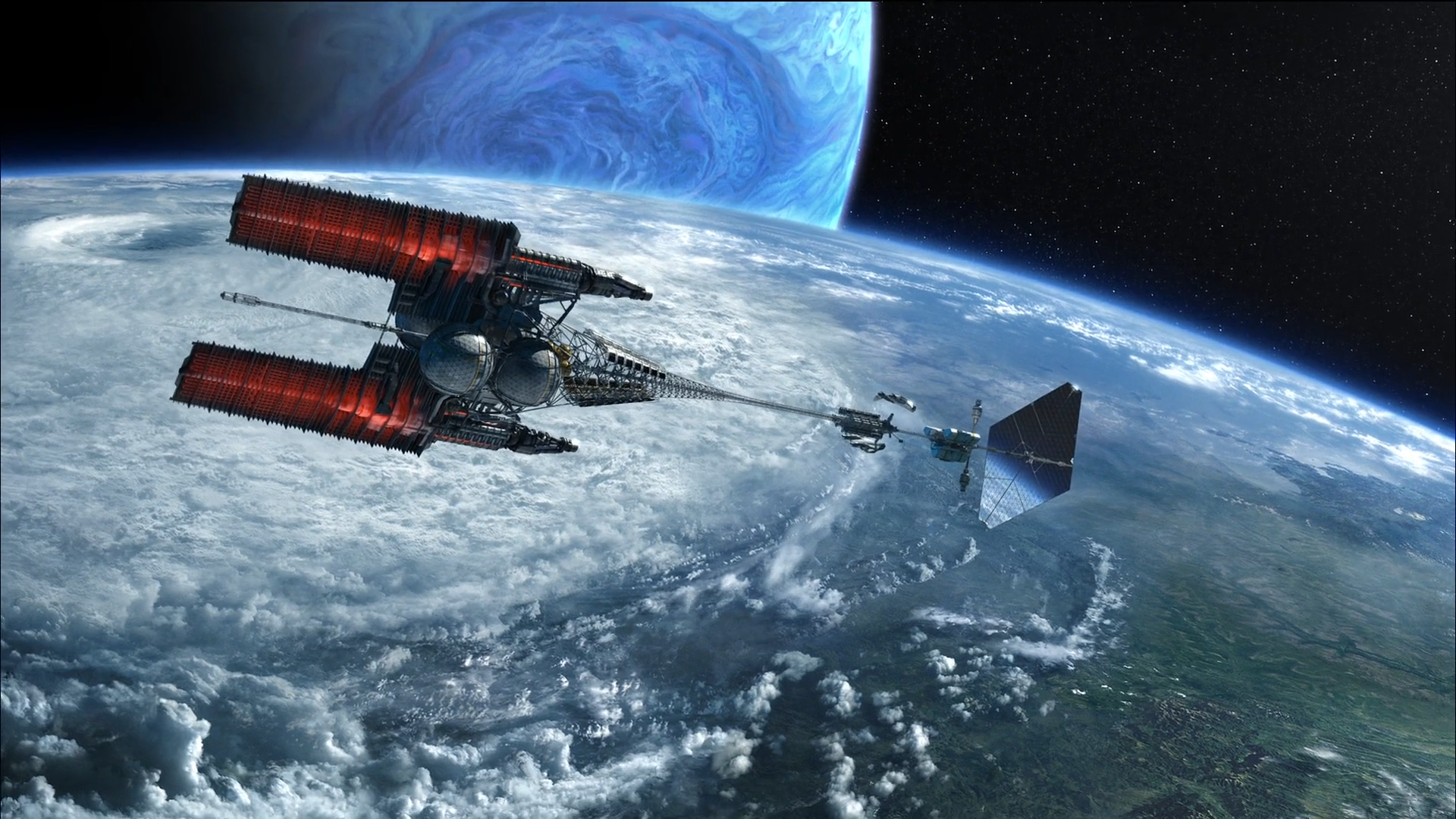 RDA Venture Star spaceship above Pandora HD Wallpaper