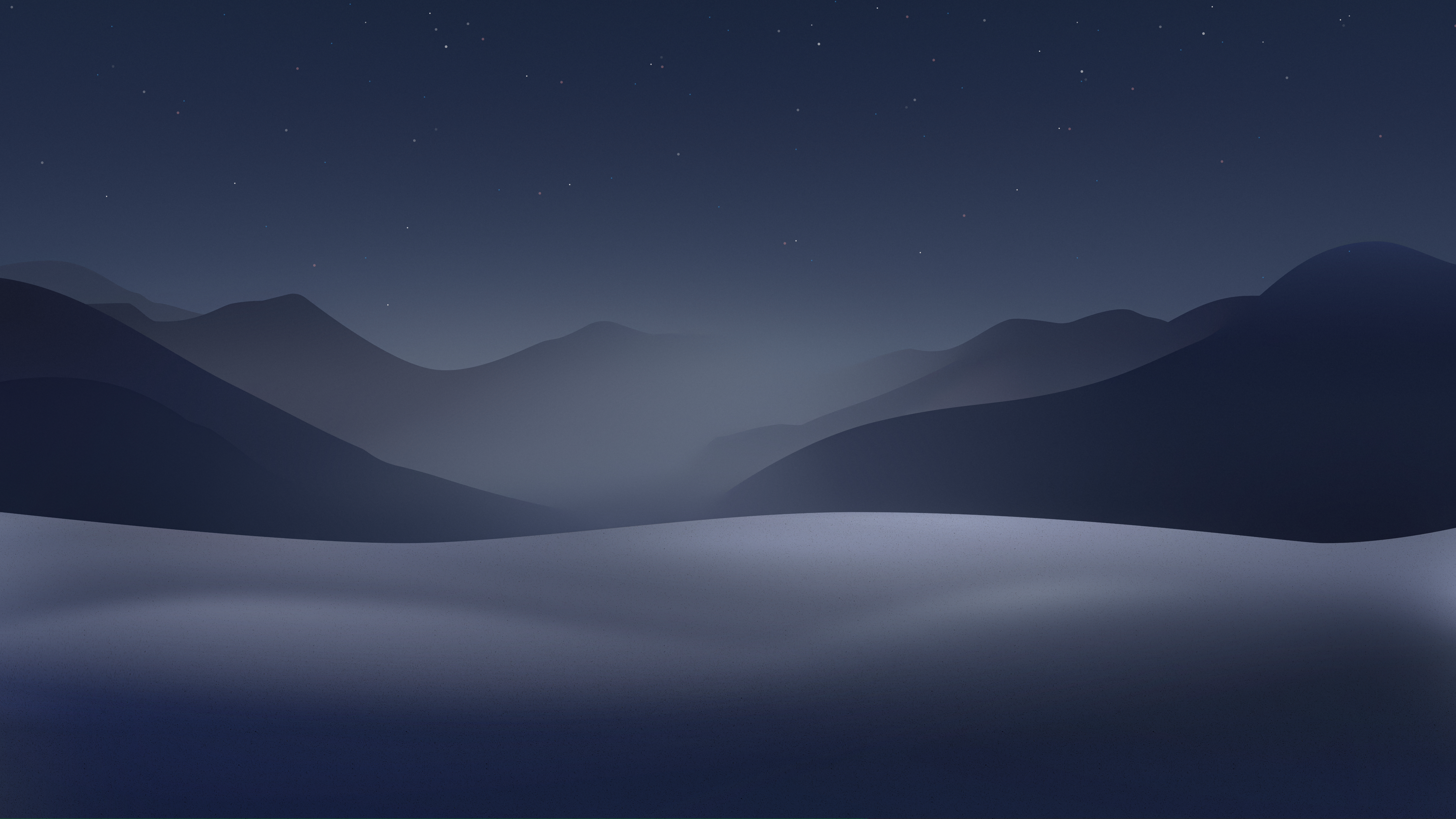 4K Nightscape of Mountains Under a Starry Sky HD Wallpaper