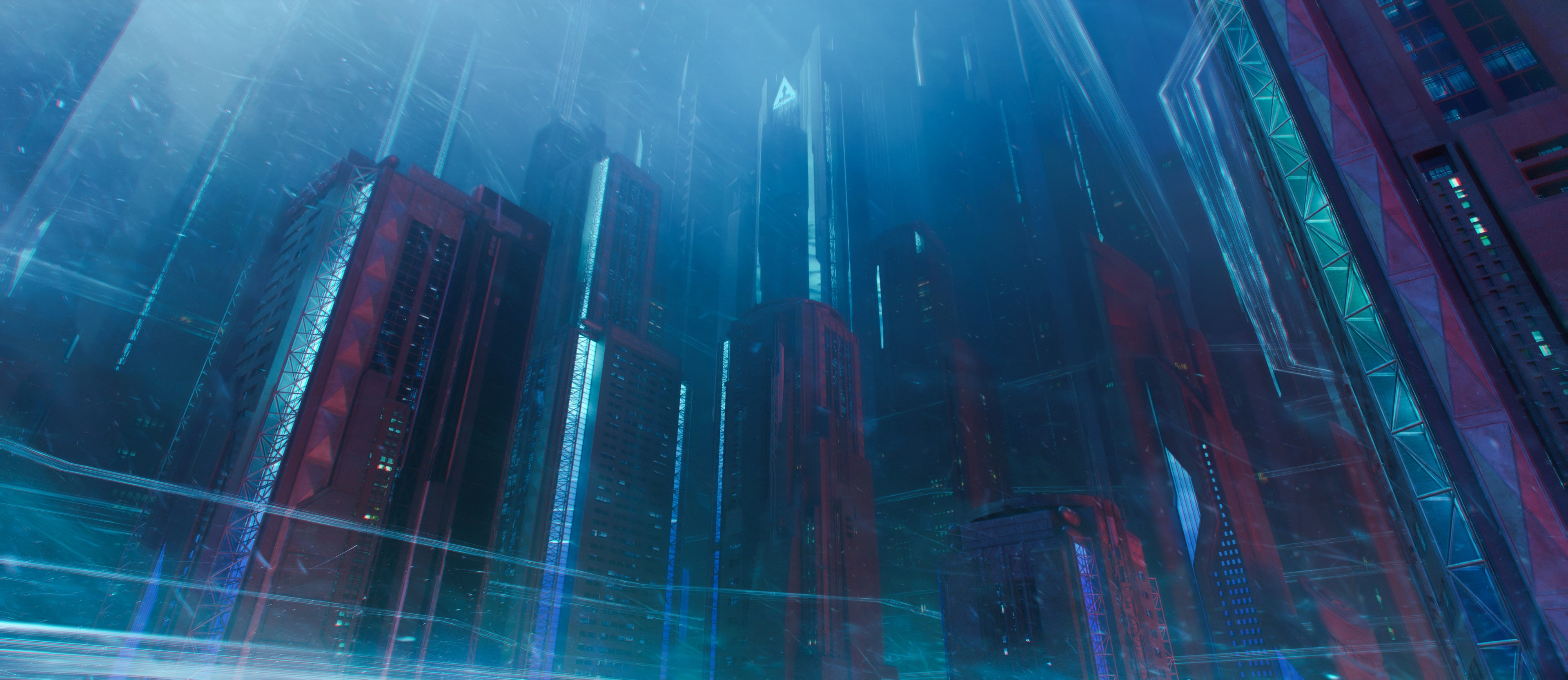 4K Futuristic Cityscape by Rutger van de Steeg HD Wallpaper