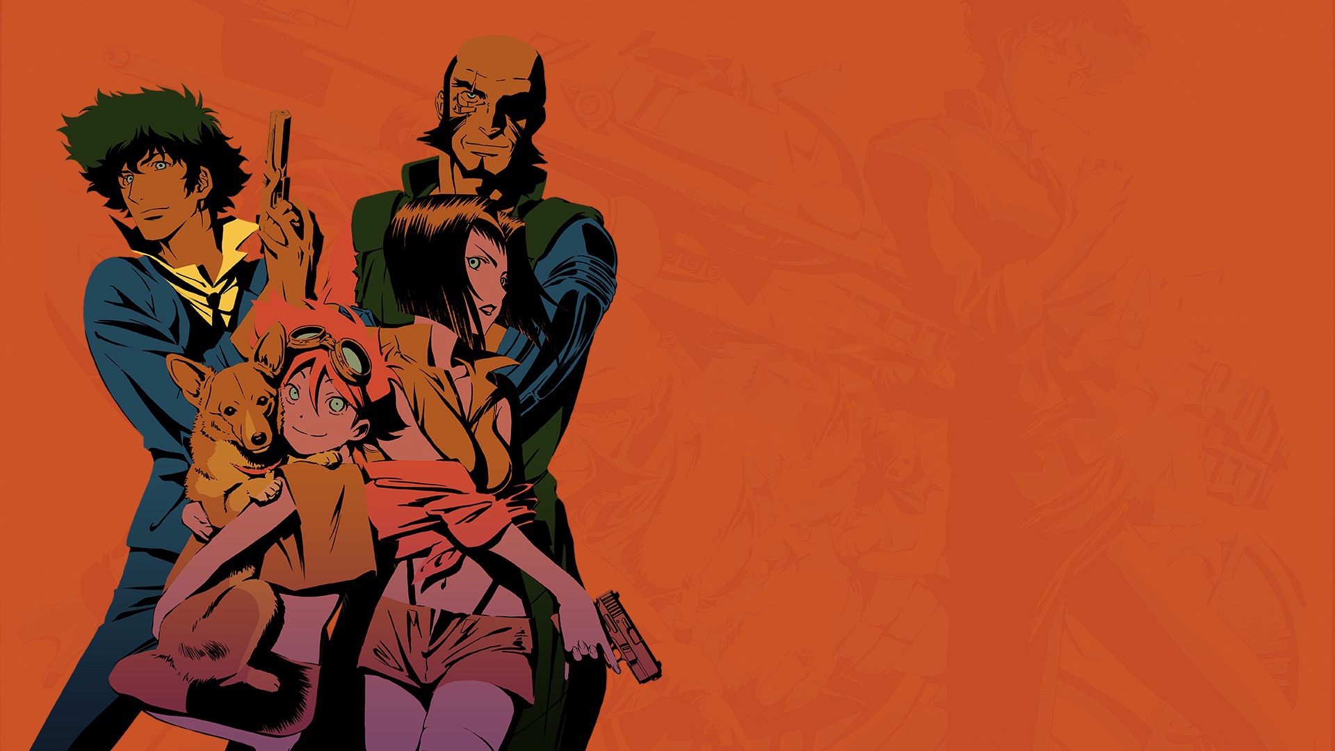 Cowboy Bebop Characters with Dog HD Wallpaper