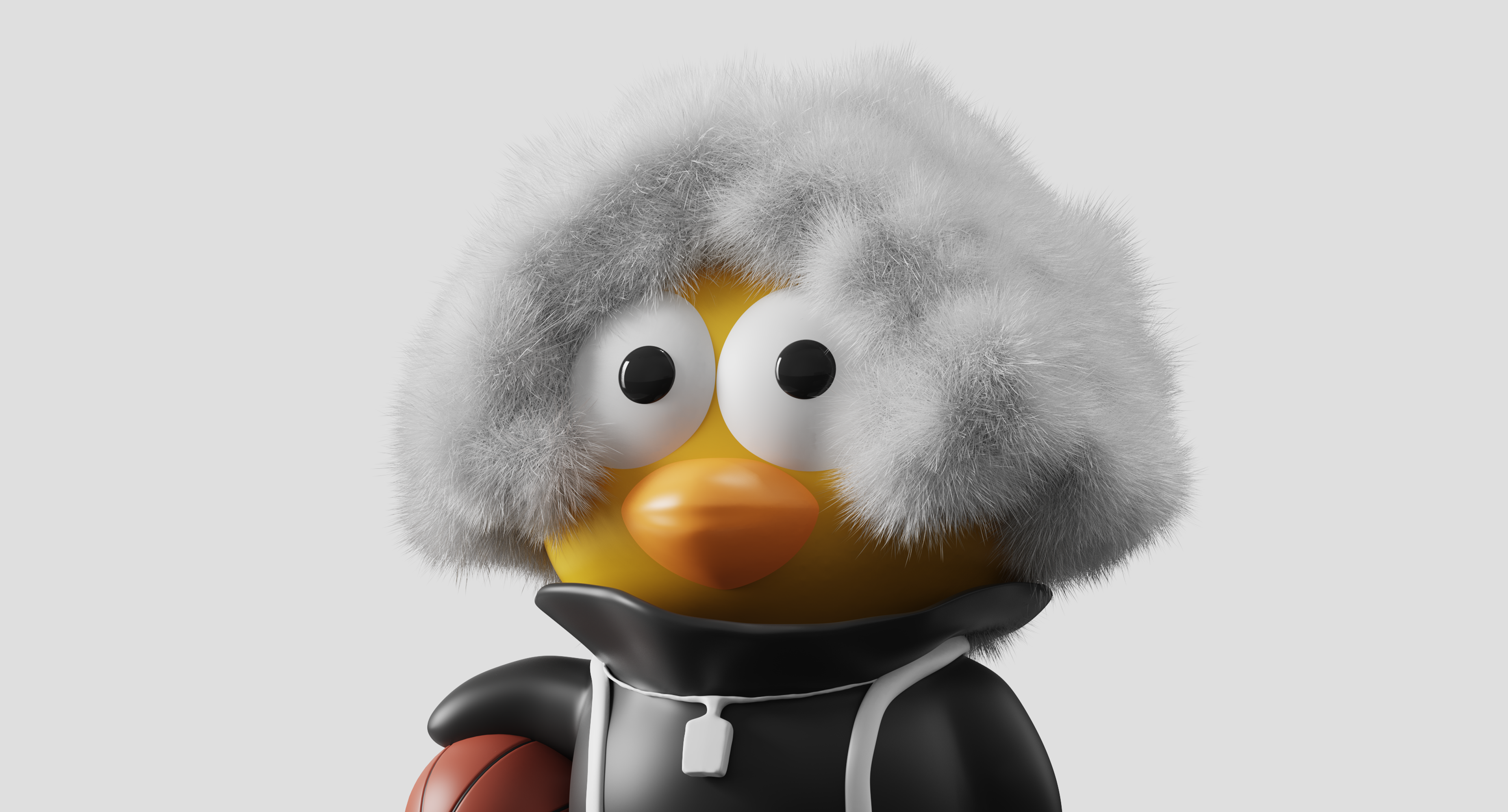 4K Kunkun the chicken holding a basketball HD Wallpaper