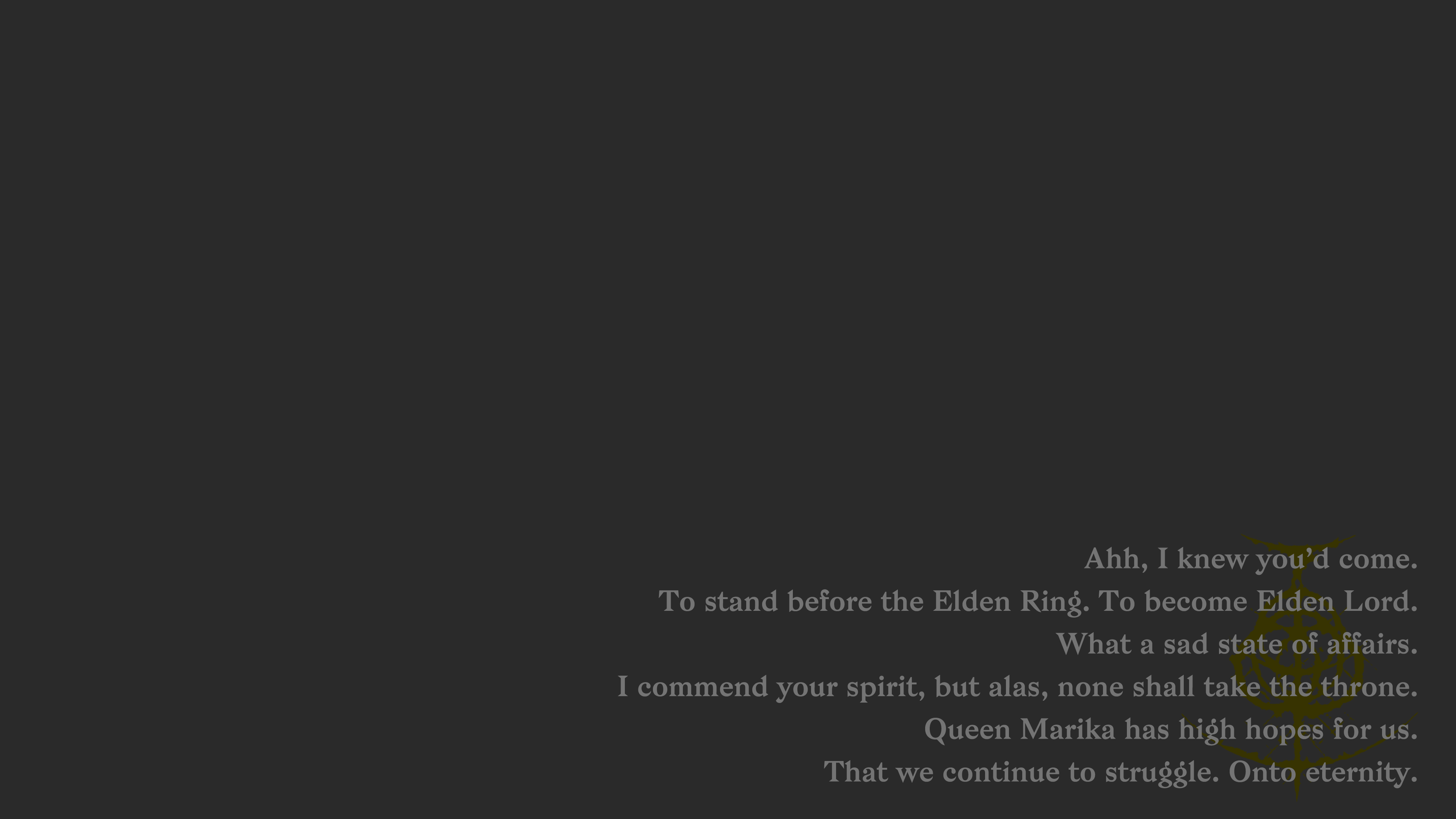 4K Elden Ring Quote Typography HD Wallpaper