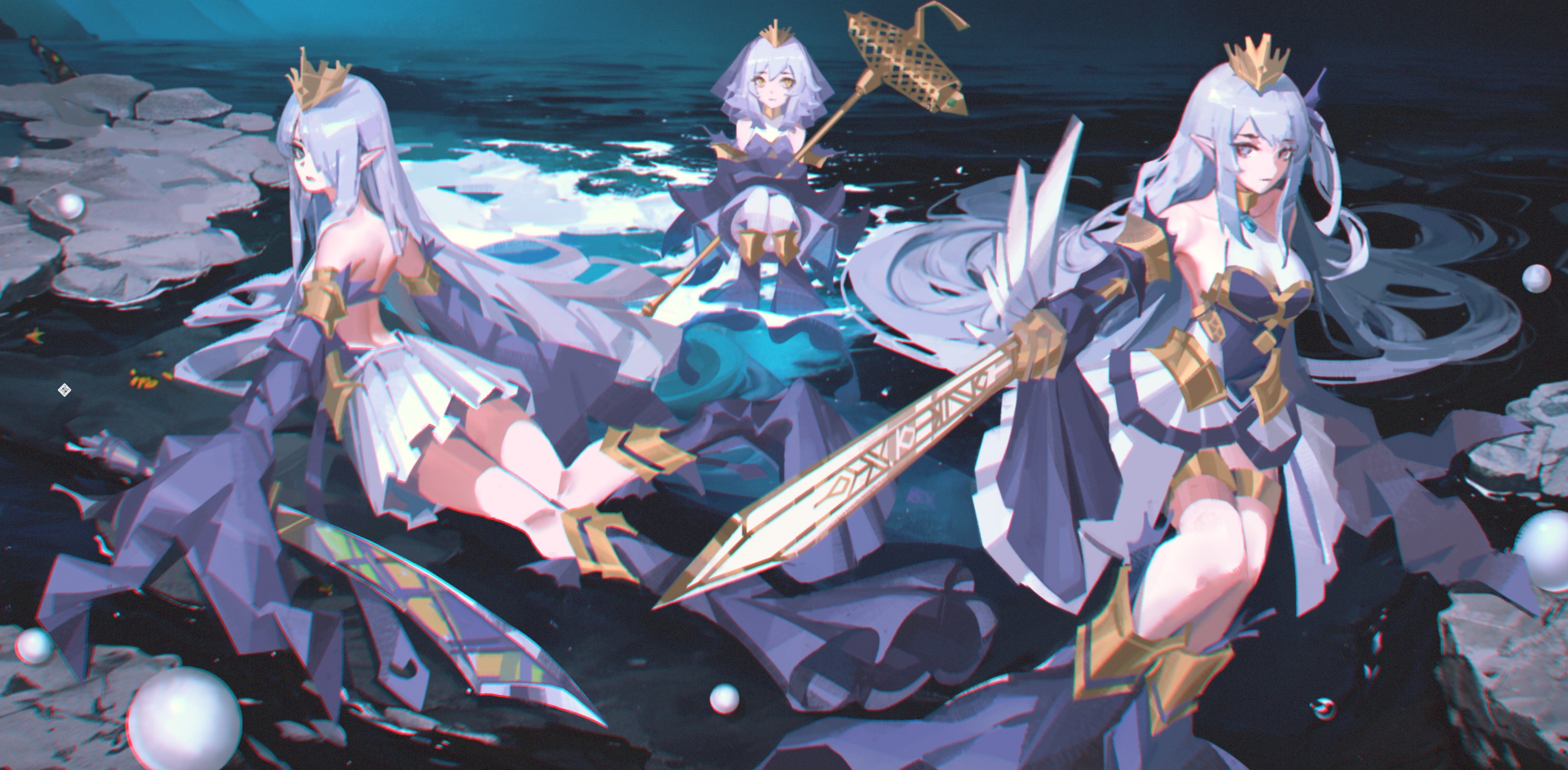 Tearlaments Scheiren, Merrli, and Havnis from Yu-Gi-Oh! HD Wallpaper