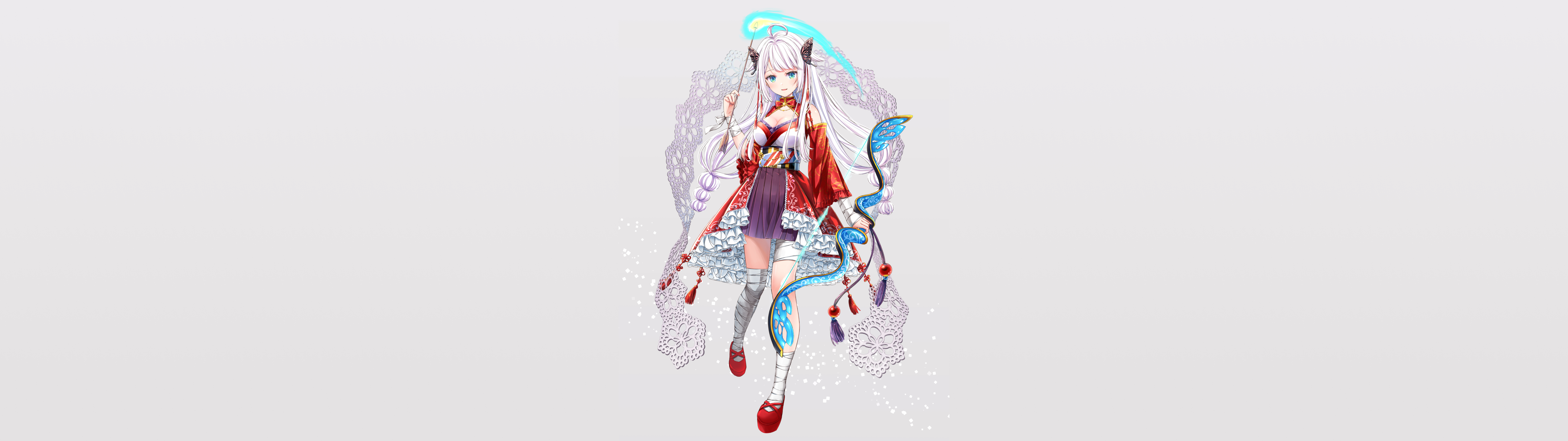 4K anime girl with bow and arrow HD Wallpaper