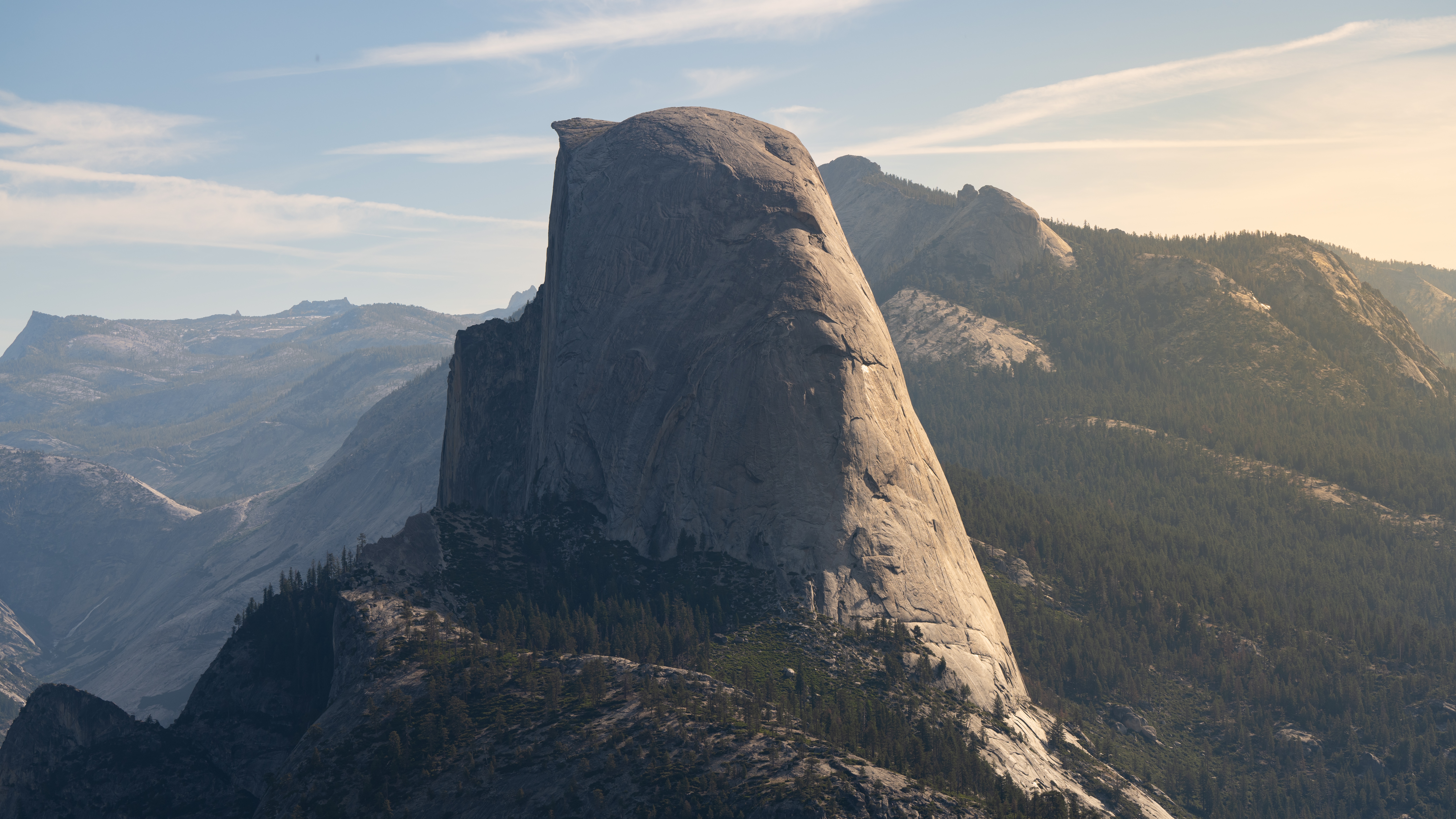 4K Yosemite National Park landscape with Half Dome HD Wallpaper