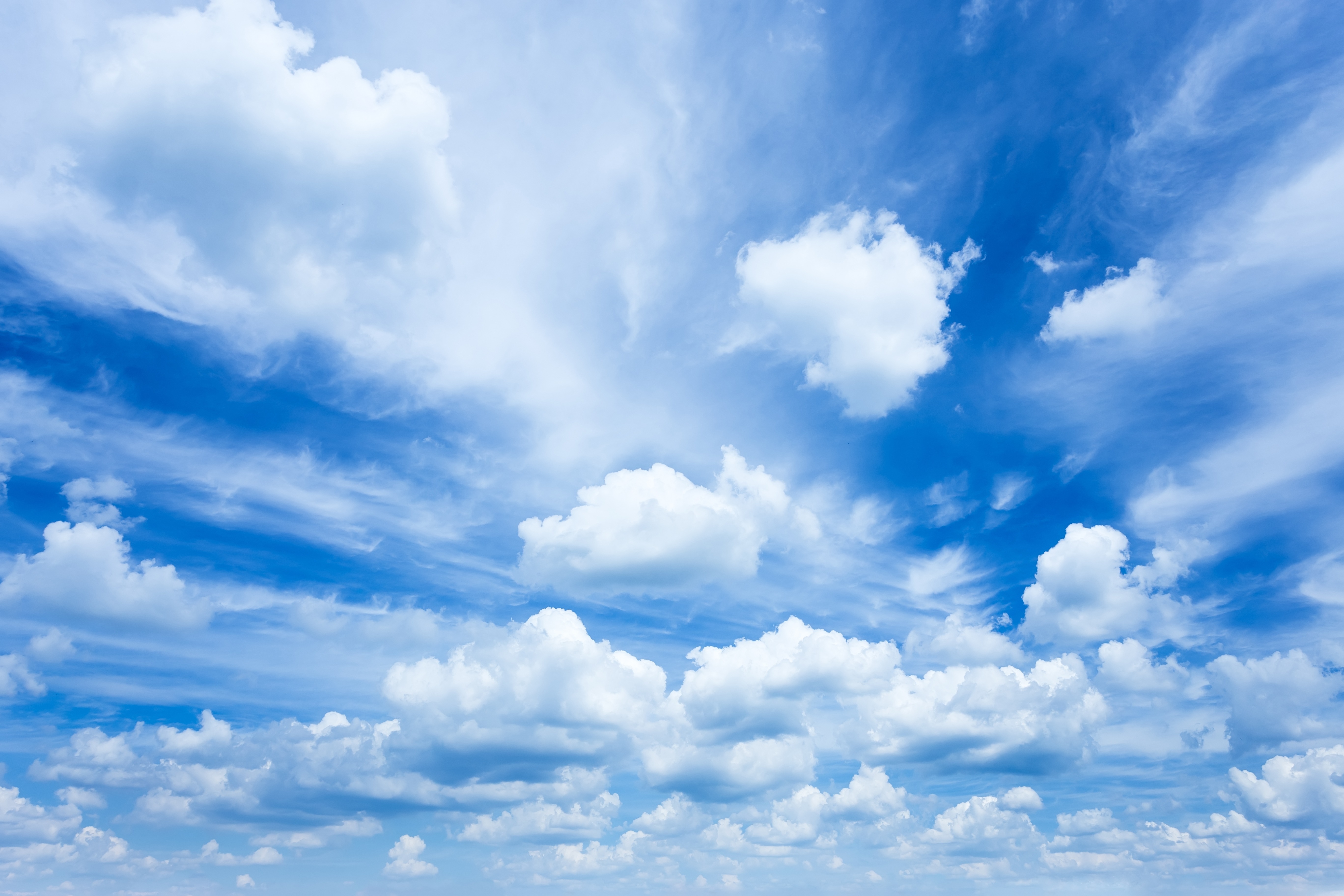 4K Blue Sky with White Clouds HD Wallpaper