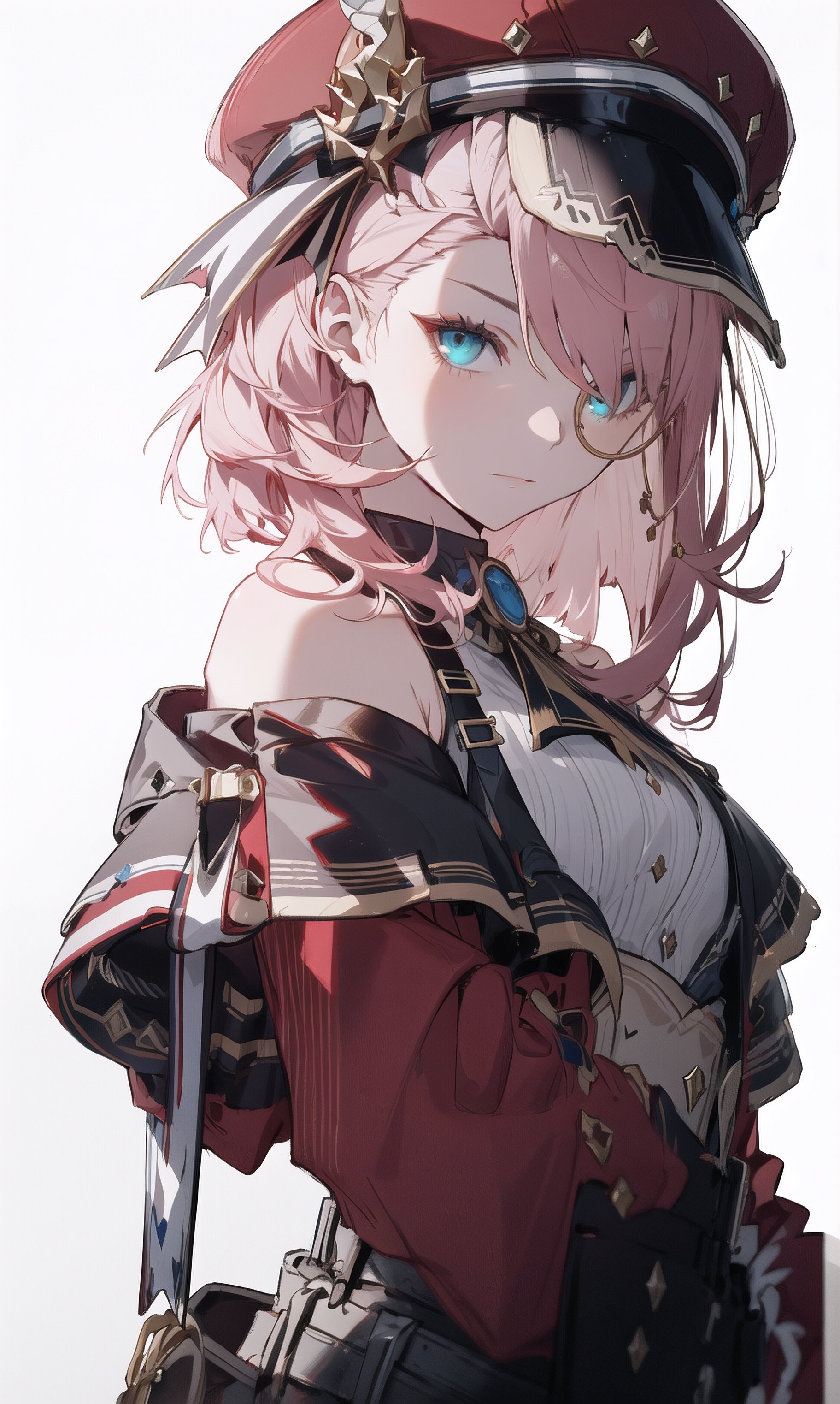 Charlotte from Genshin Impact with pink hair and blue eyes HD Phone Wallpaper