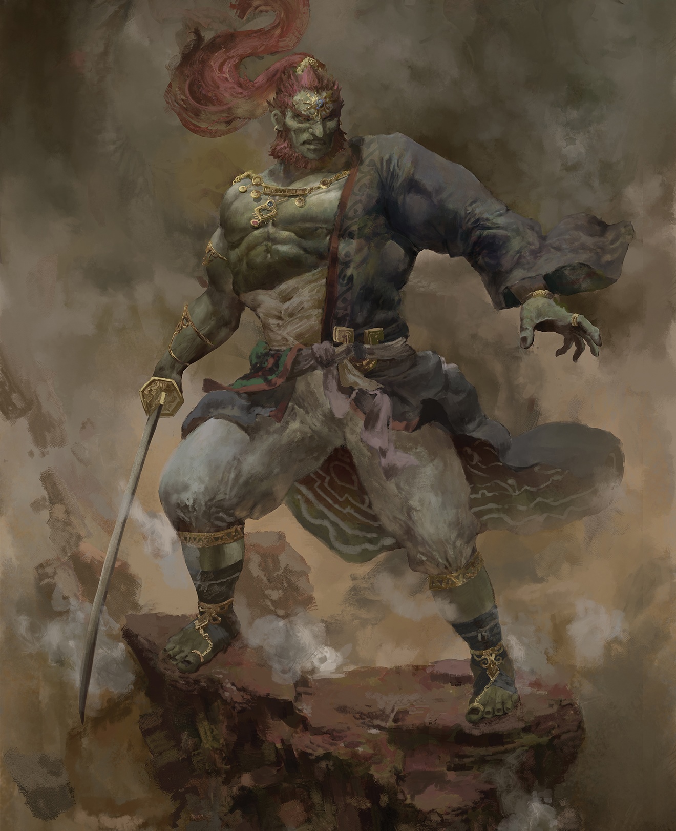 Ganondorf from The Legend of Zelda with a sword HD Phone Wallpaper