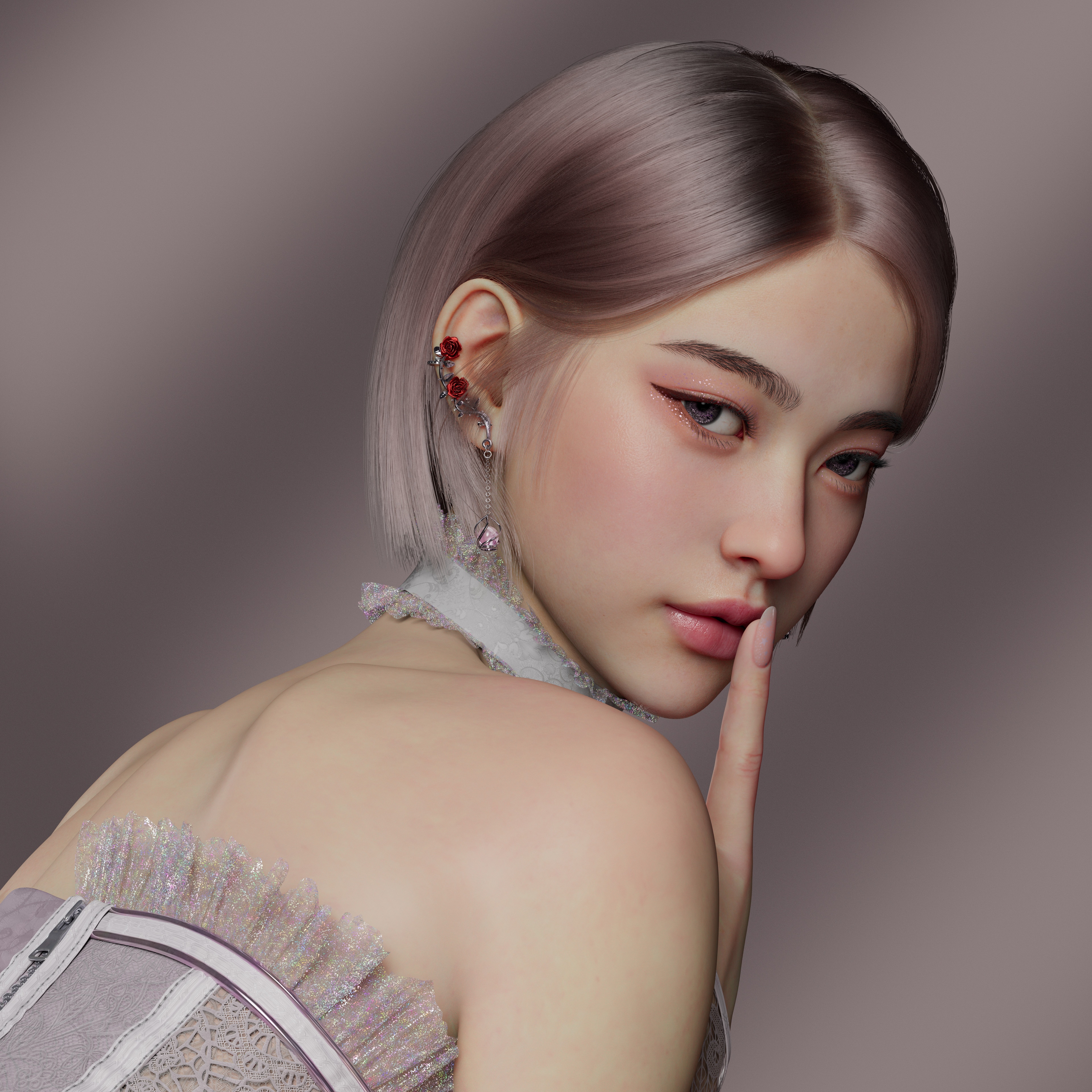 4K portrait of Shangkun Zhong with gradient hair HD Wallpaper