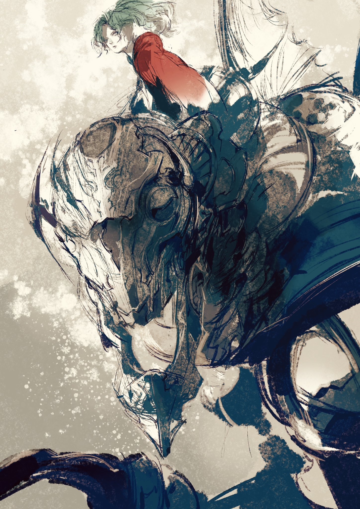 Terra Branford riding a mechanical creature in Final Fantasy VI HD Phone Wallpaper