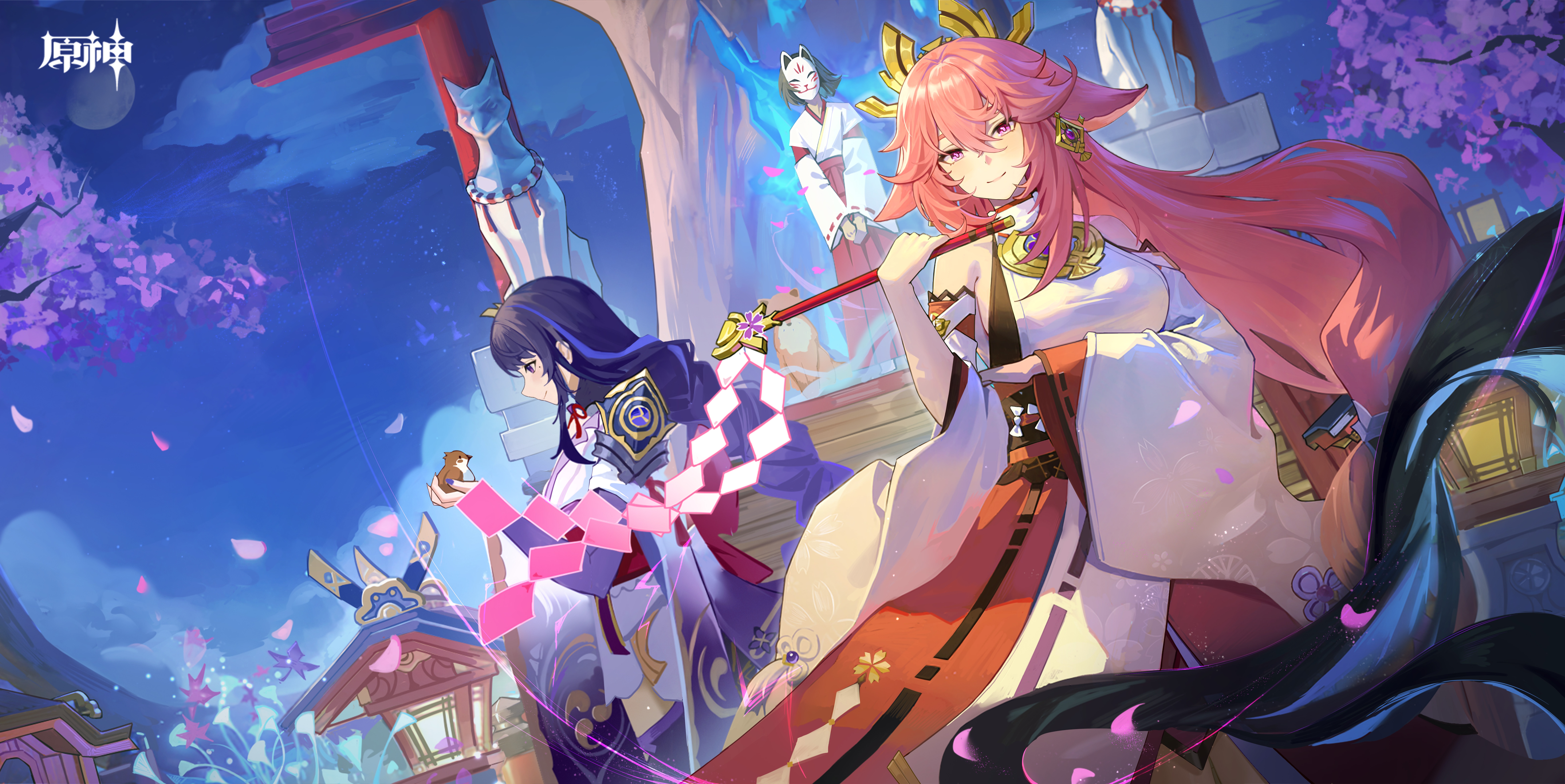 4K Genshin Impact Yae Miko and Raiden Shogun HD Wallpaper