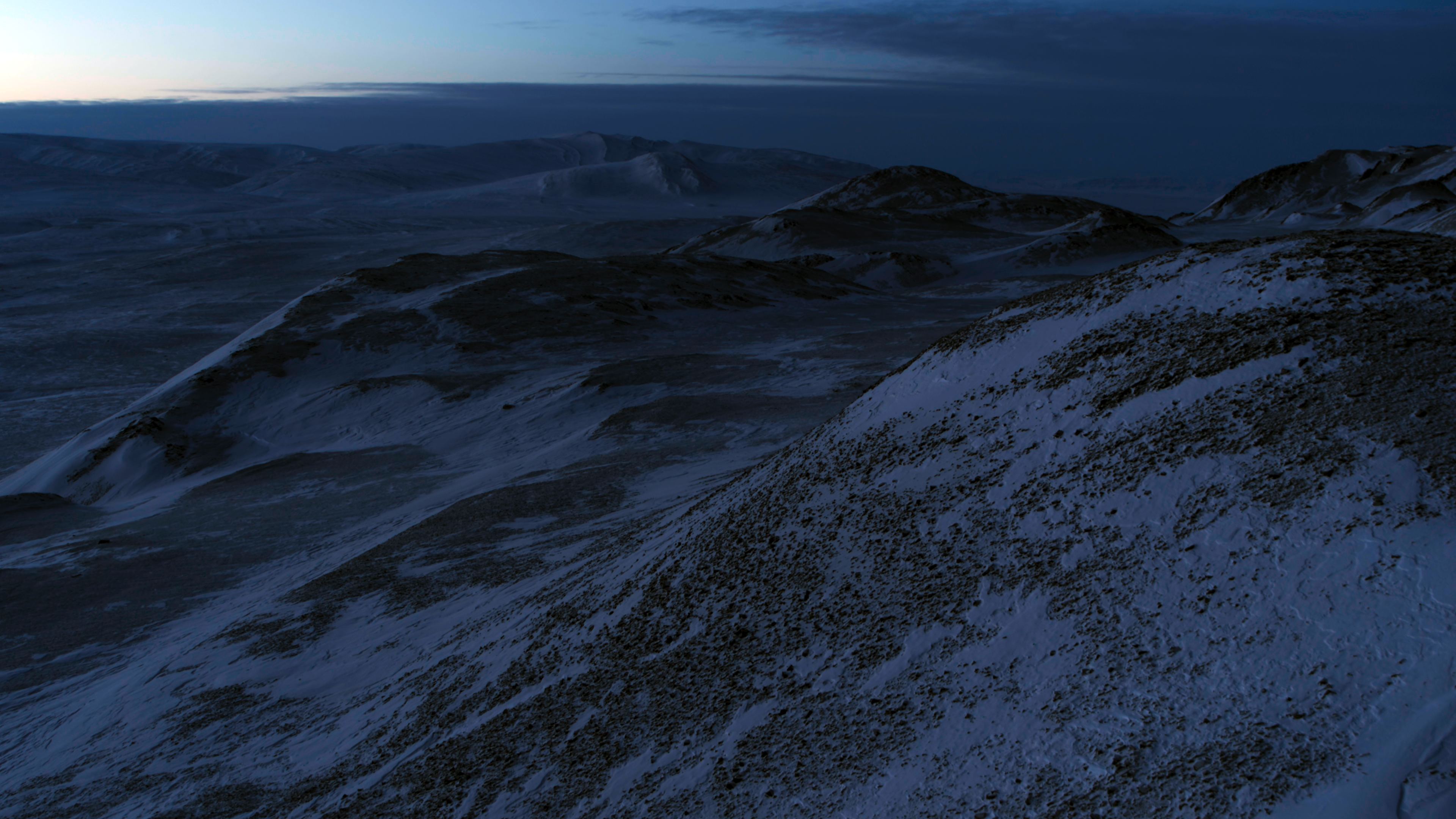 4K Winter Mountains Landscape with Snow HD Wallpaper