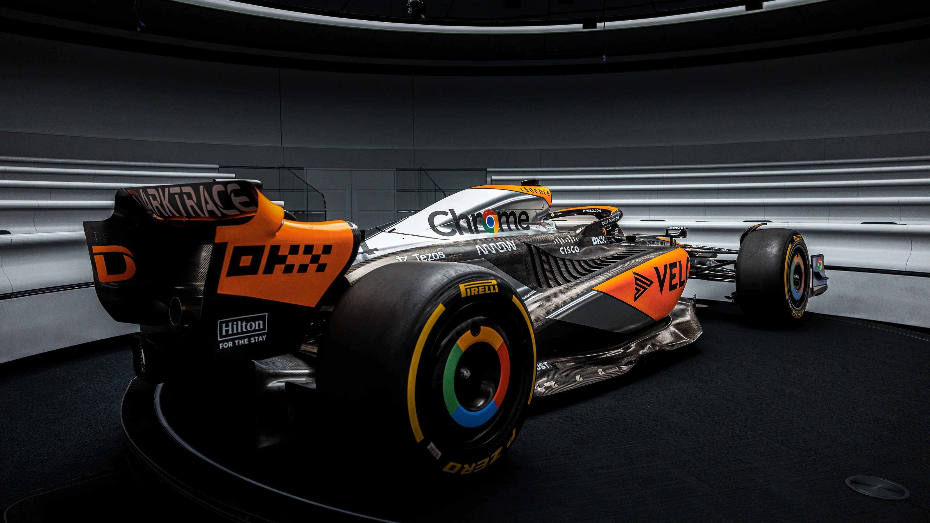 McLaren F1 Race Car with Google Chrome Livery HD Wallpaper