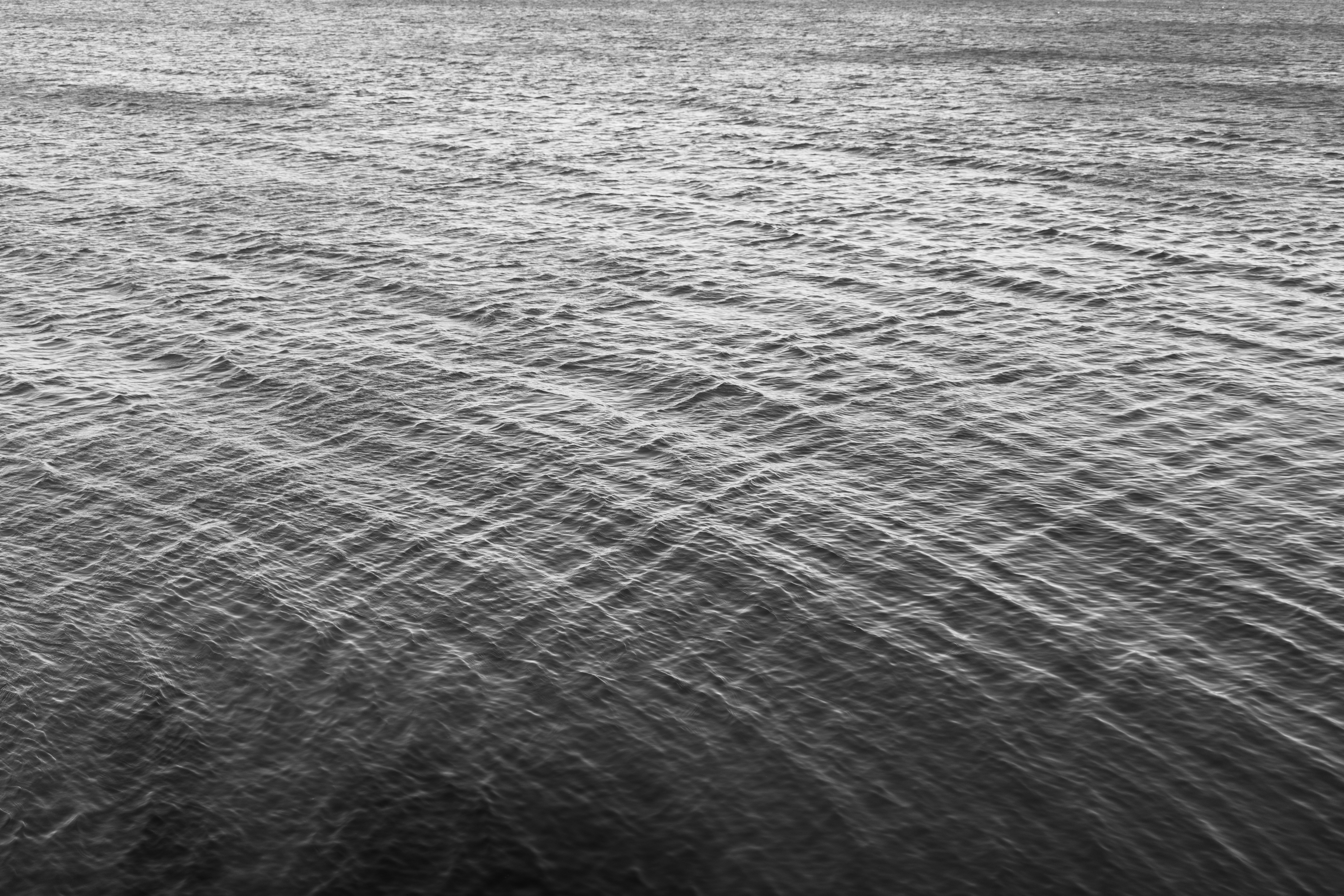Monochrome water with waves HD Wallpaper