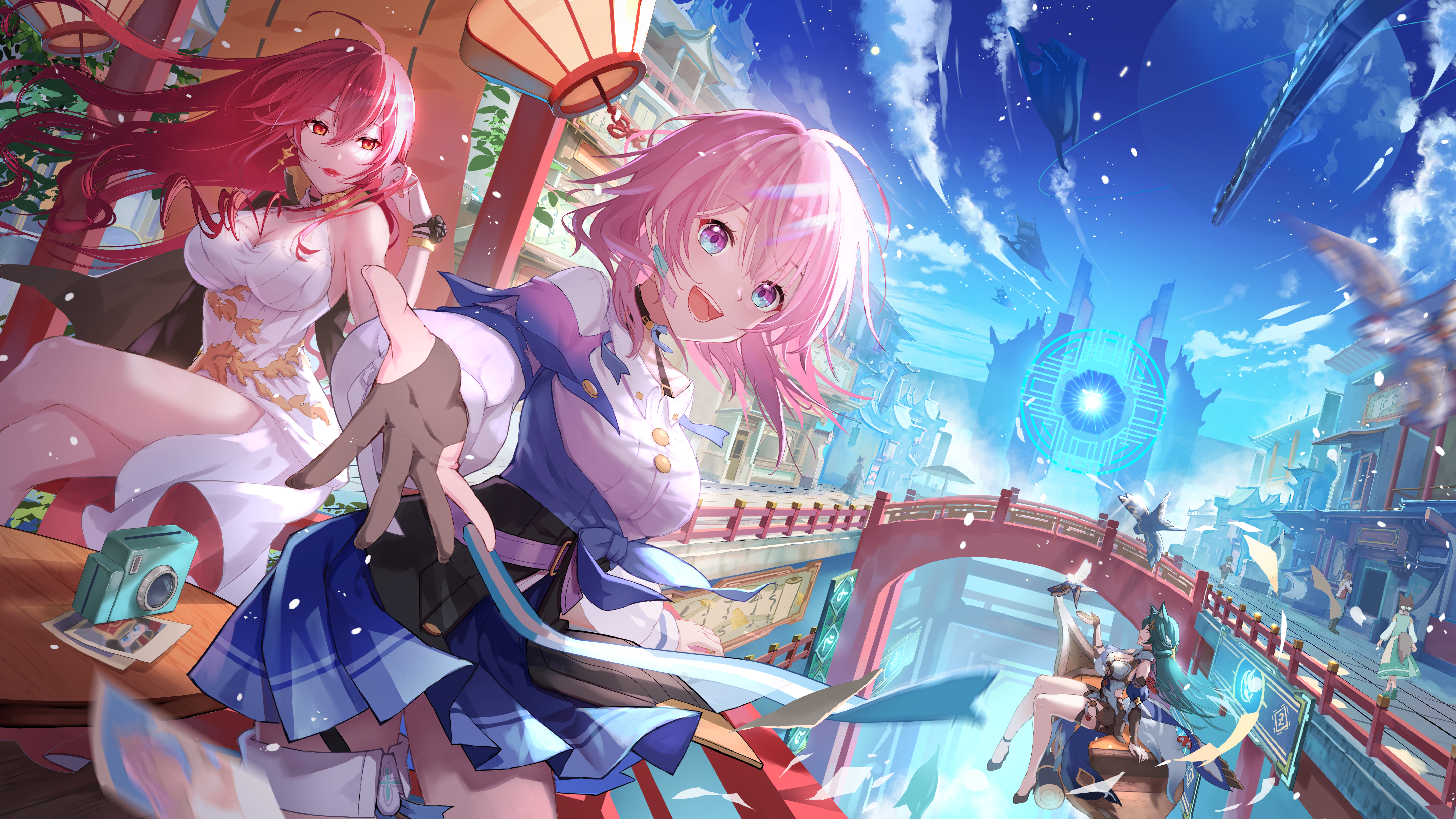 Honkai: Star Rail Himeko Yukong March 7th arms reaching HD Wallpaper