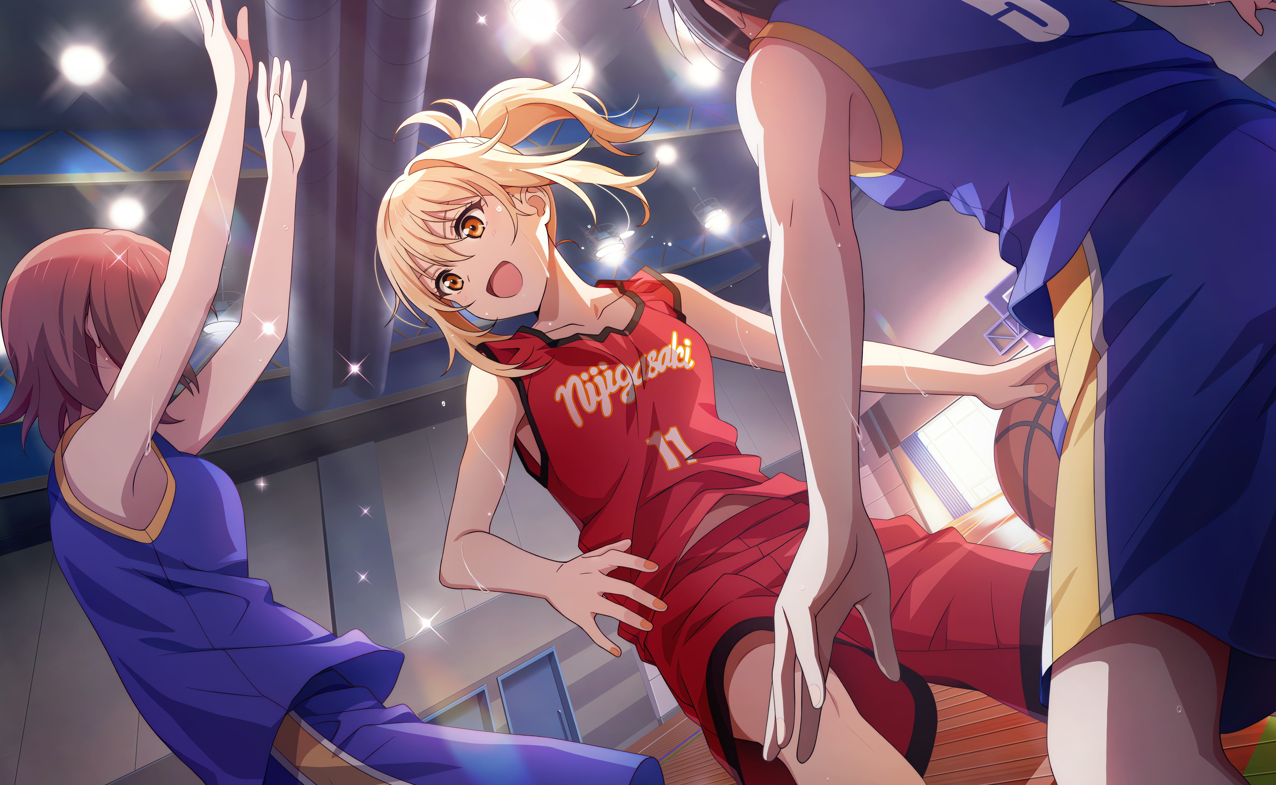 4K Love Live! Miyashita Ai playing basketball HD Wallpaper