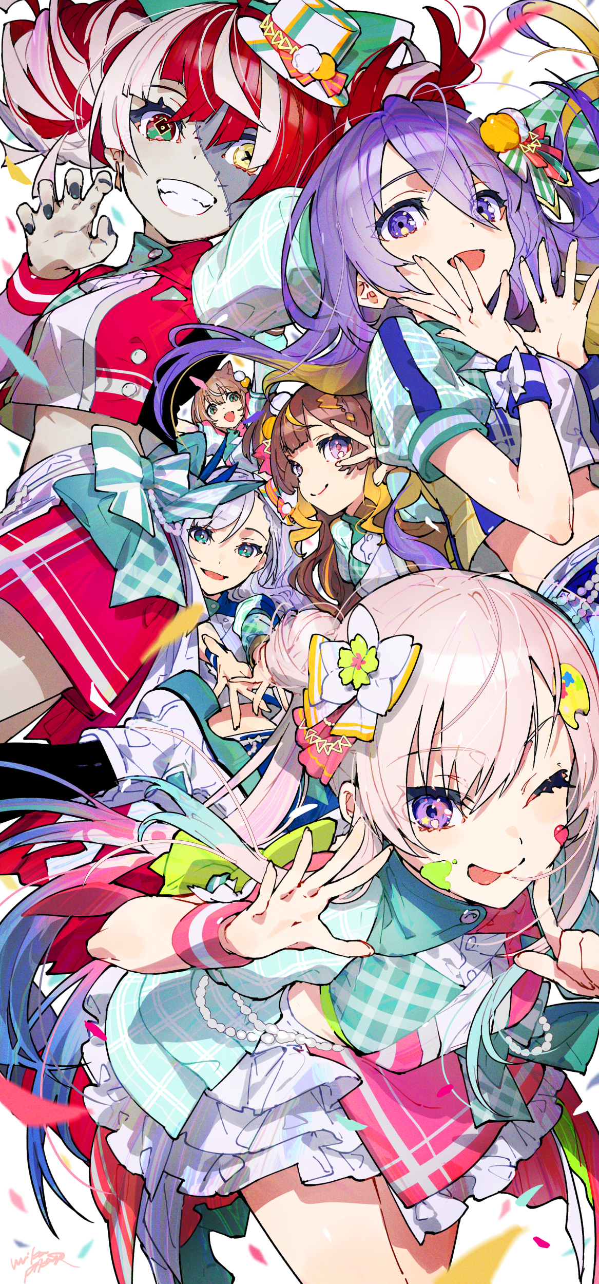Hololive Indonesia Anya Melfissa, Ayunda Risu, Kureiji Ollie, Airani Iofifteen, Pavolia Reine, Moona Hoshinova HD Phone Wallpaper