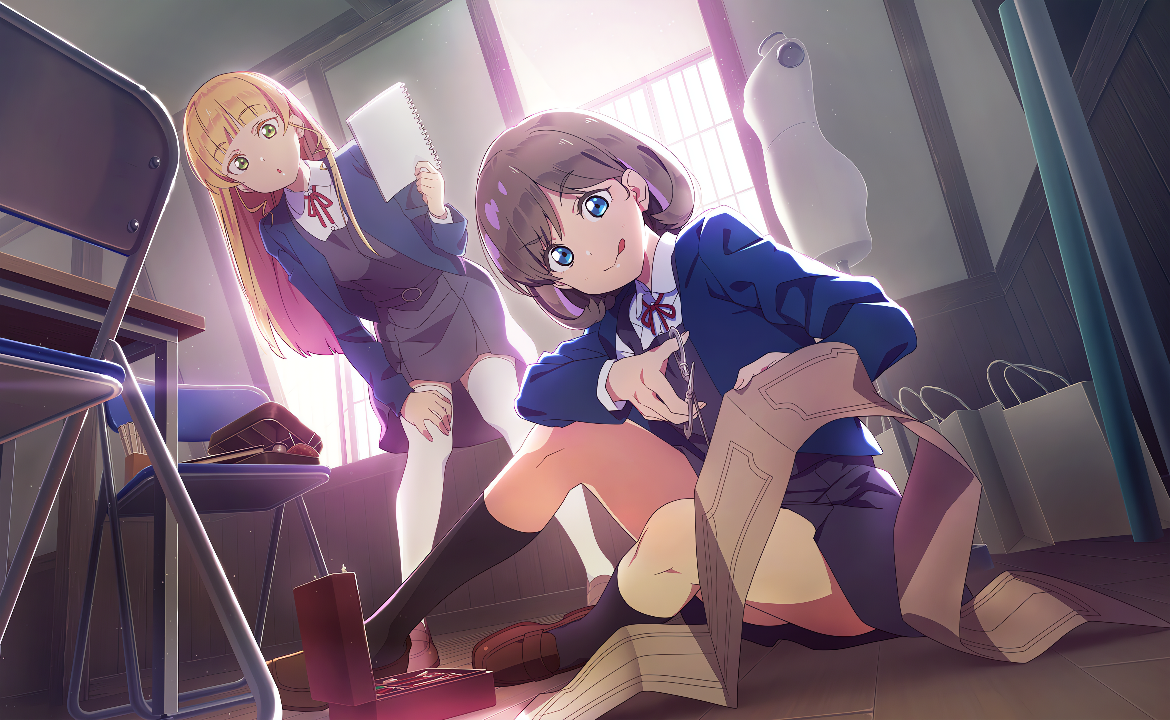 4K Love Live! Super Star!! Schoolgirls in a room HD Wallpaper