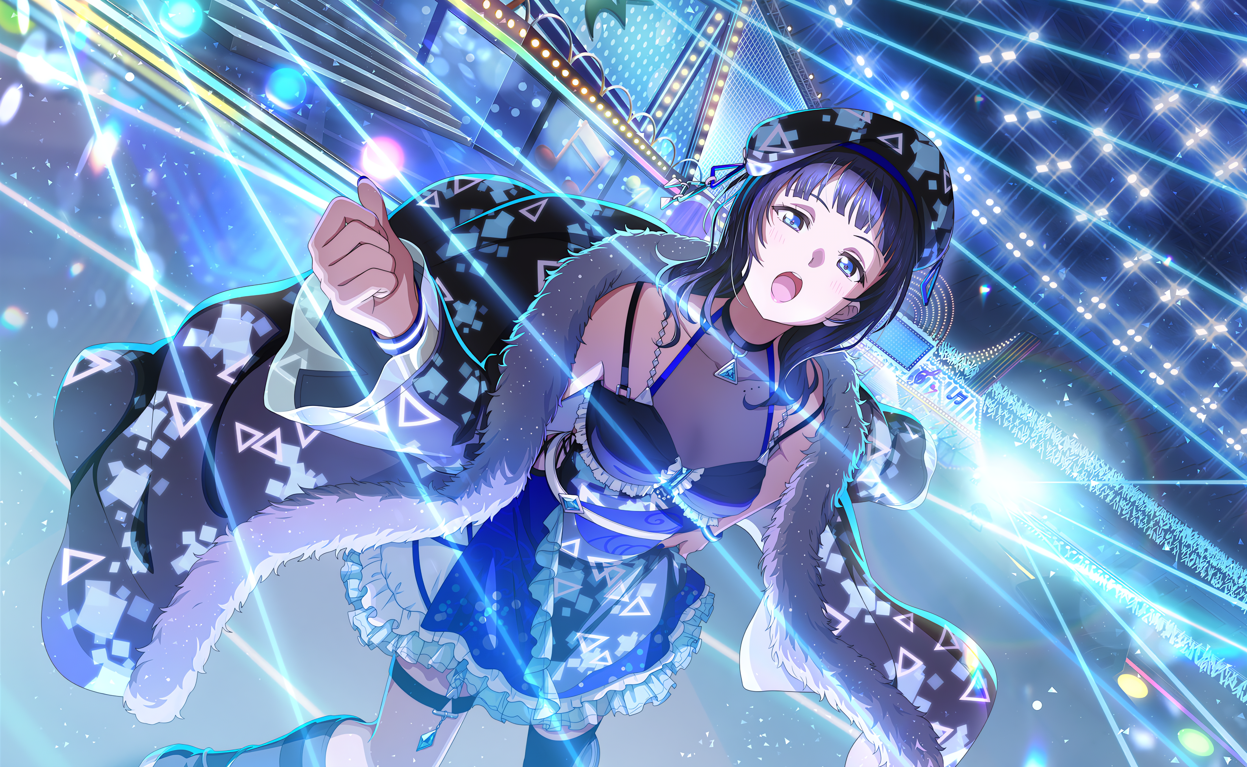 4K Asaka Karin on Stage with Lights HD Wallpaper